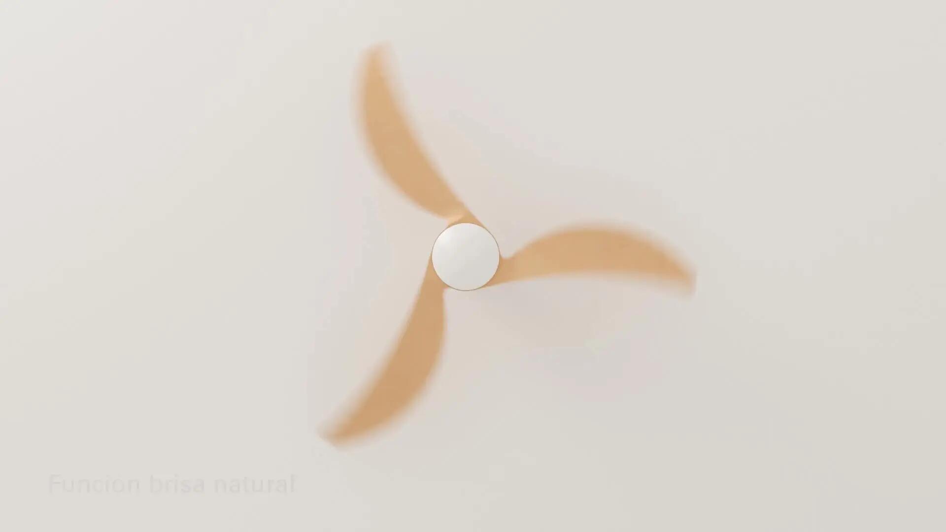 Ventilador de techo con luz silencioso DC 31W WiFi / APP ø132 cm Nere FORLIGHT blanco luz CCT 3 aspas de madera| 6 velocidades| brisa| recomendado de 20 a 40m² - 7