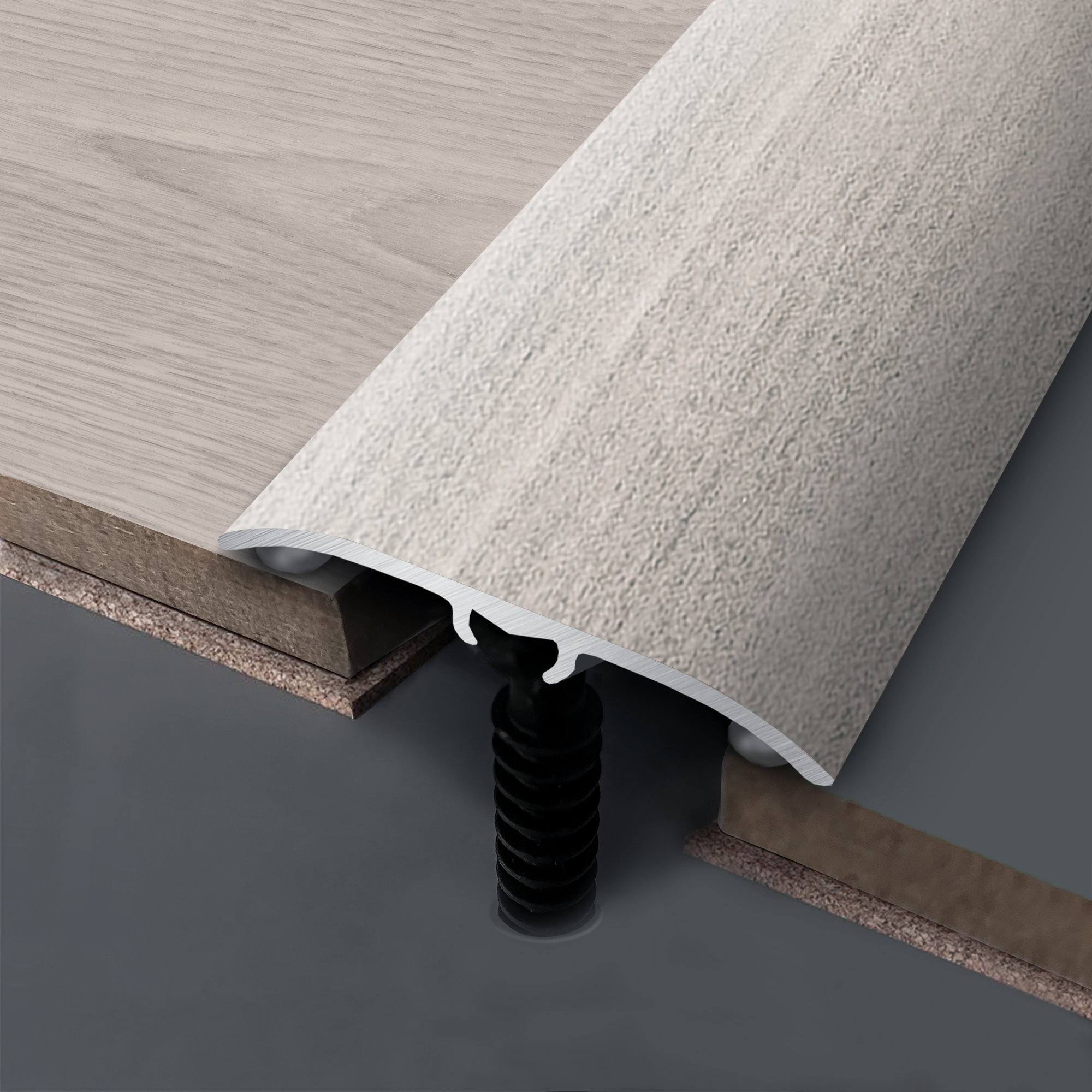 Perfil de umbral 4 en 1 de aluminio color madera gris 830x37mm ARTENS GR120 - 6