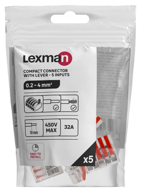 Lot de 100 mini bornes de connexion rapide S2273 pour fils rigides 3 Lot de 100 mini bornes de connexion rapide S2273 pour fils rigides 3