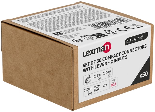 Connettore automatico LEXMAN confezione da 50 pezzi