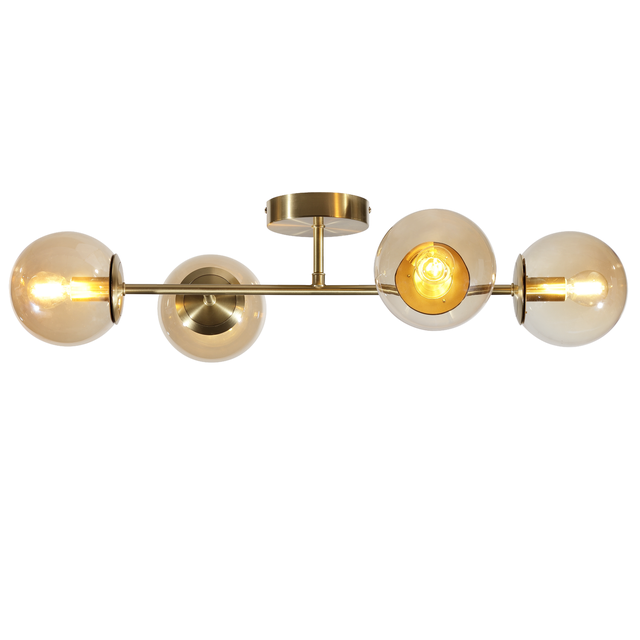 Plafoniera glamour Callas Ø 17 cm dorato IP20, 4XE14 INSPIRE