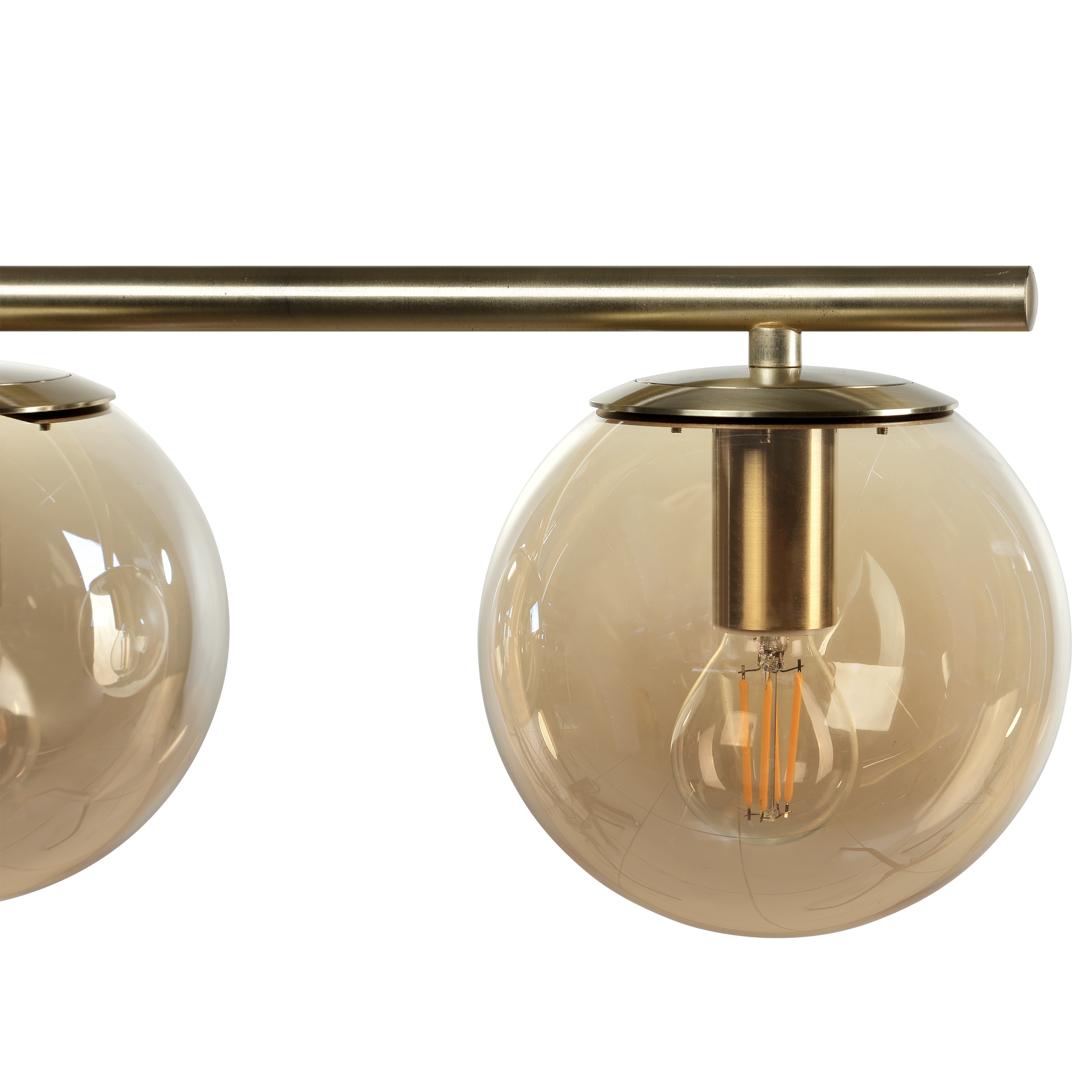 Lampadario Glamour Callas oro paralume ambrato 4x E14 Ø13.5cm INSPIRE - 4