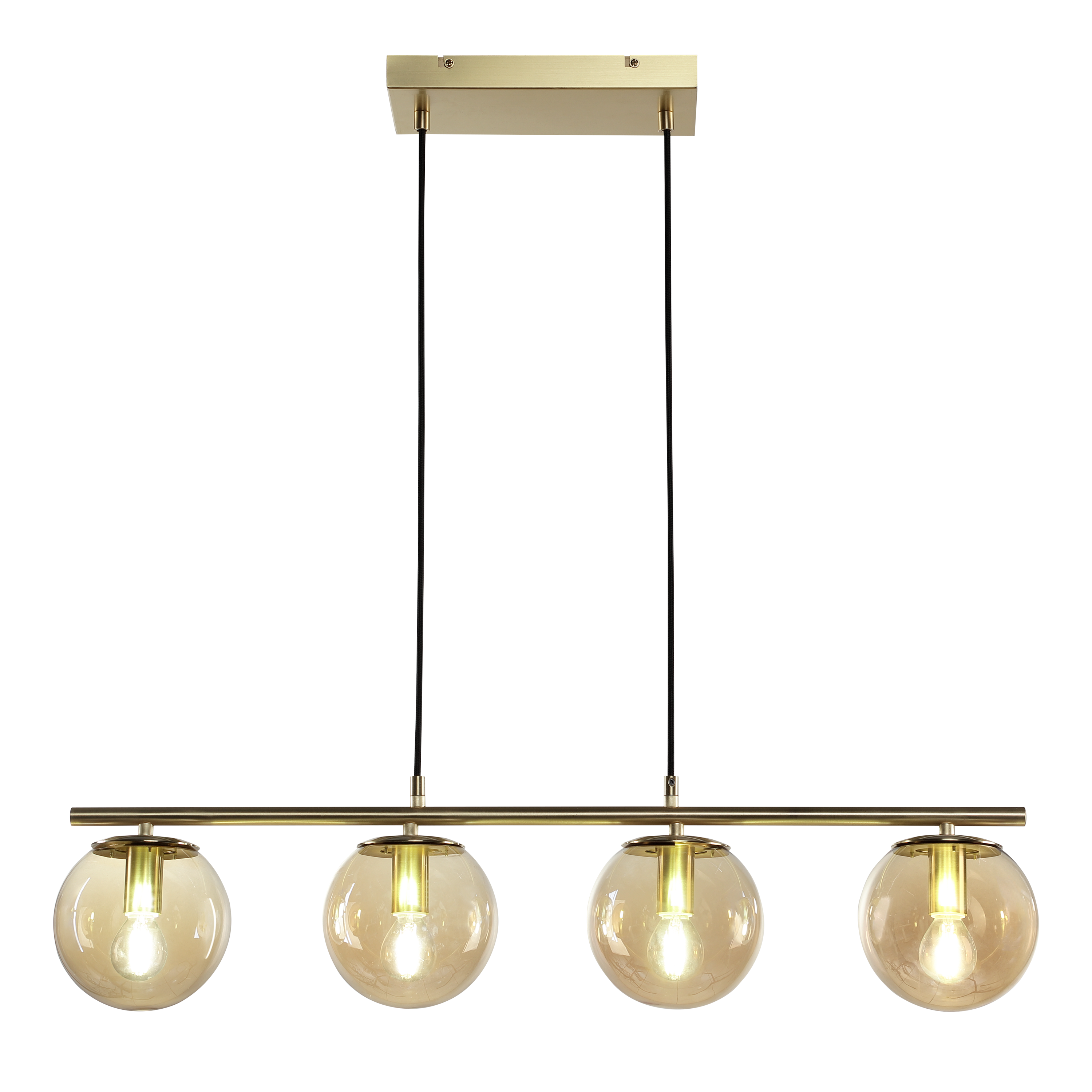 Lampadario Glamour Callas oro paralume ambrato 4x E14 Ø13.5cm INSPIRE - 2