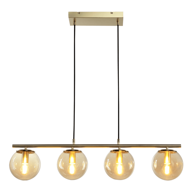 Suspension Callas verre, ambre, Diam.13.5 cm INSPIRE, E14