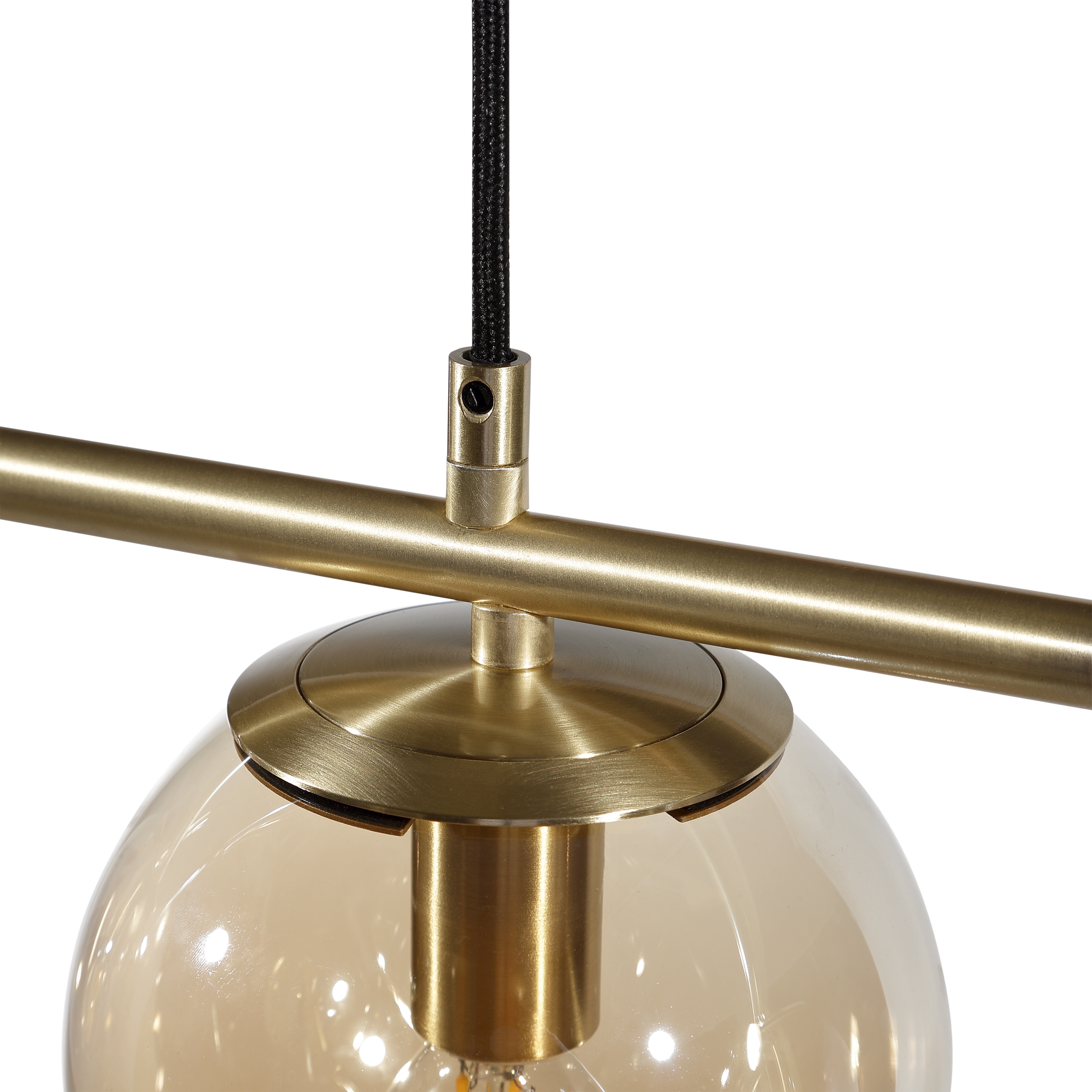 Lampadario Glamour Callas oro paralume ambrato 4x E14 Ø13.5cm INSPIRE - 3