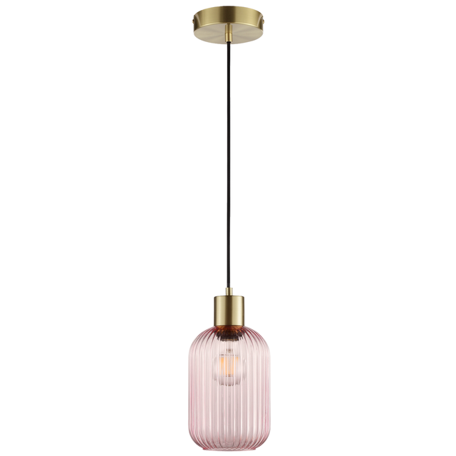 Suspension Dipsy verre, rose, Diam.14 cm INSPIRE, E27