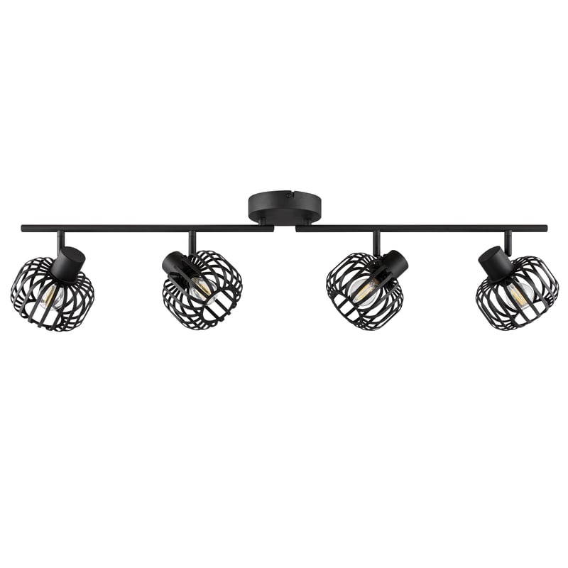 Reflektor Pecan czarny 4 x E14 Inspire