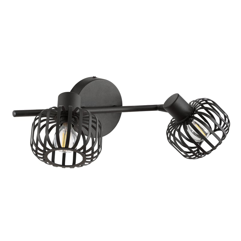 Reflektor Pecan czarny 2 x E14 Inspire