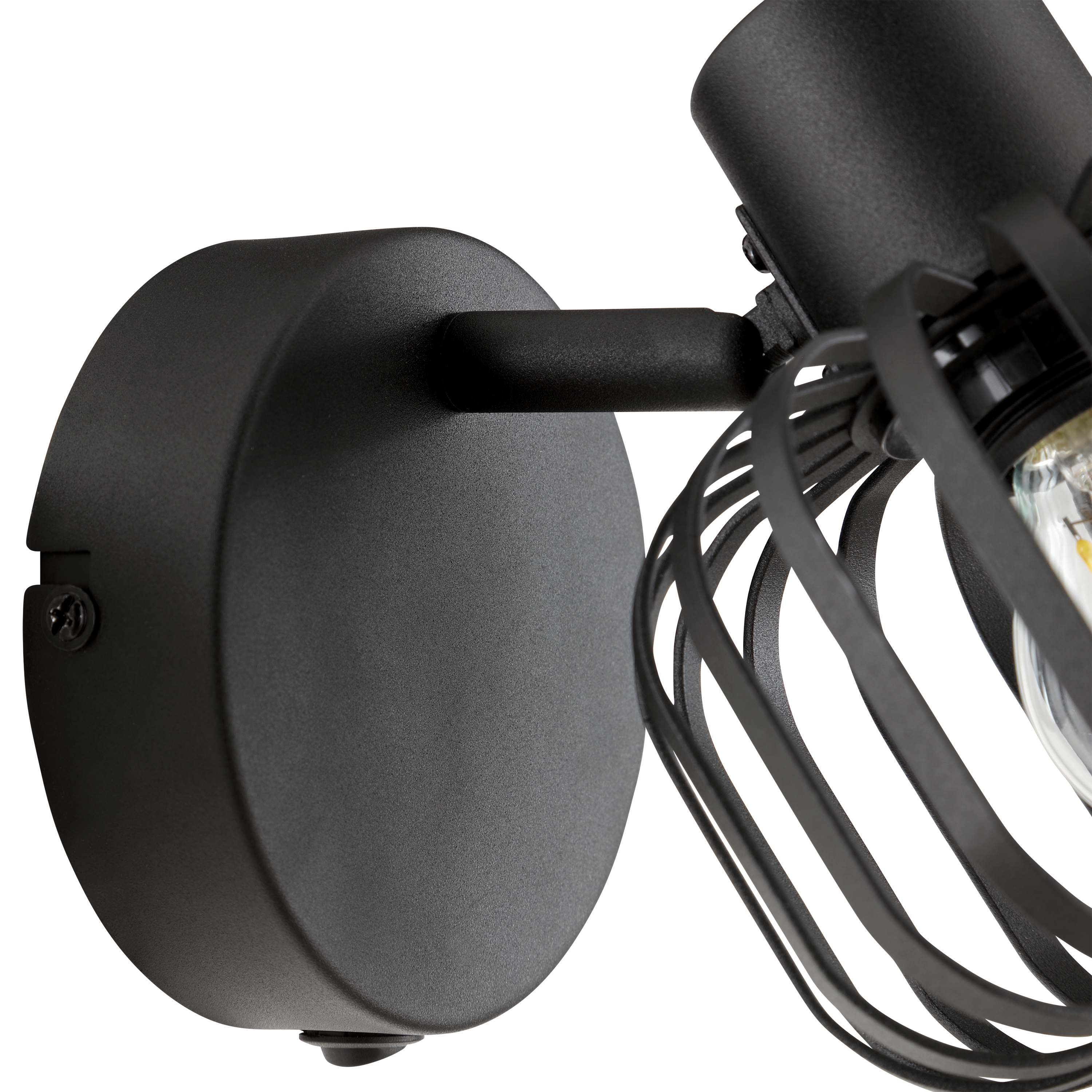 Spot Pecan metal, acier noir, E14, INSPIRE - 9