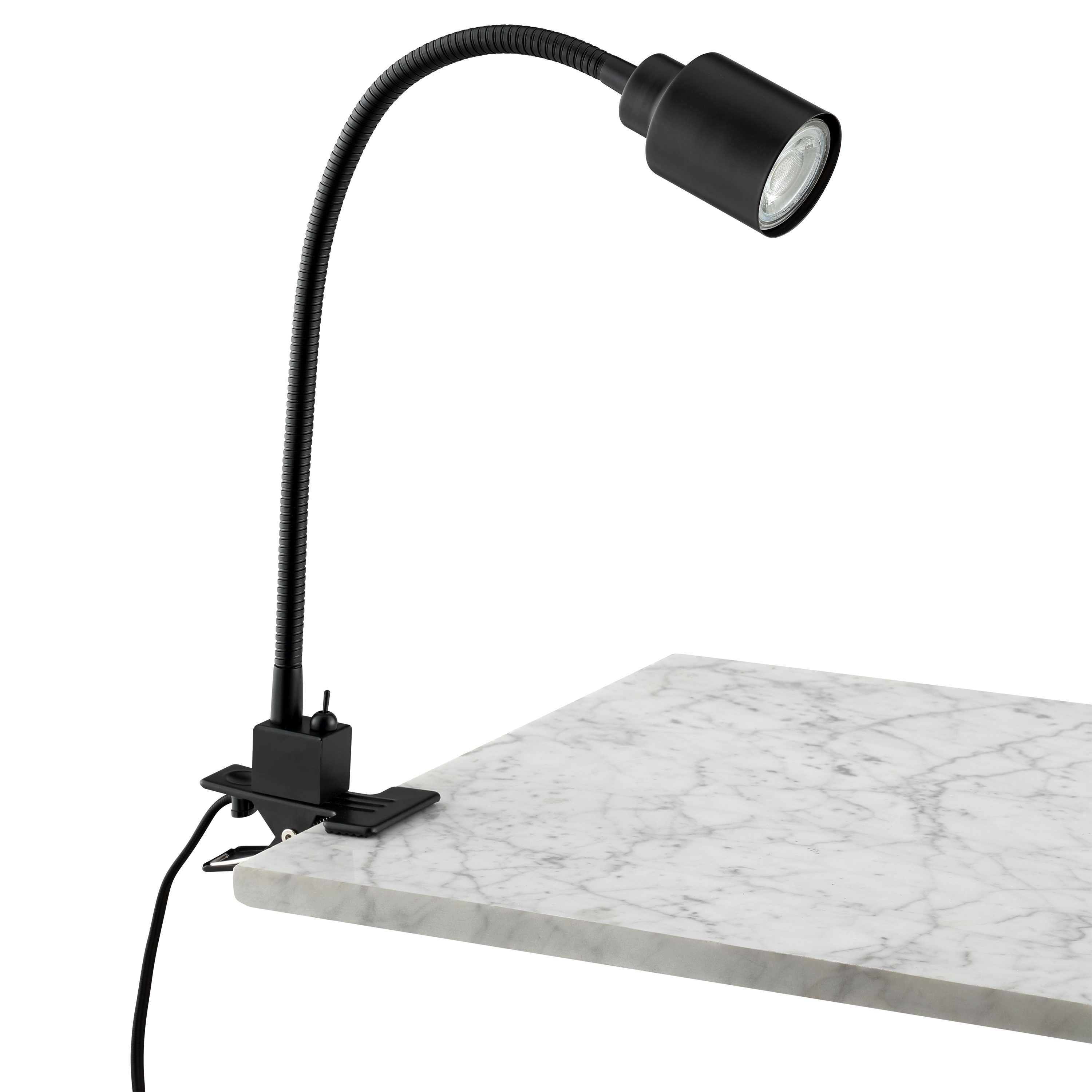 Lampe de bureau à pince Tekla, pvc, noir, H.42 cm INSPIRE, GU10 - 7