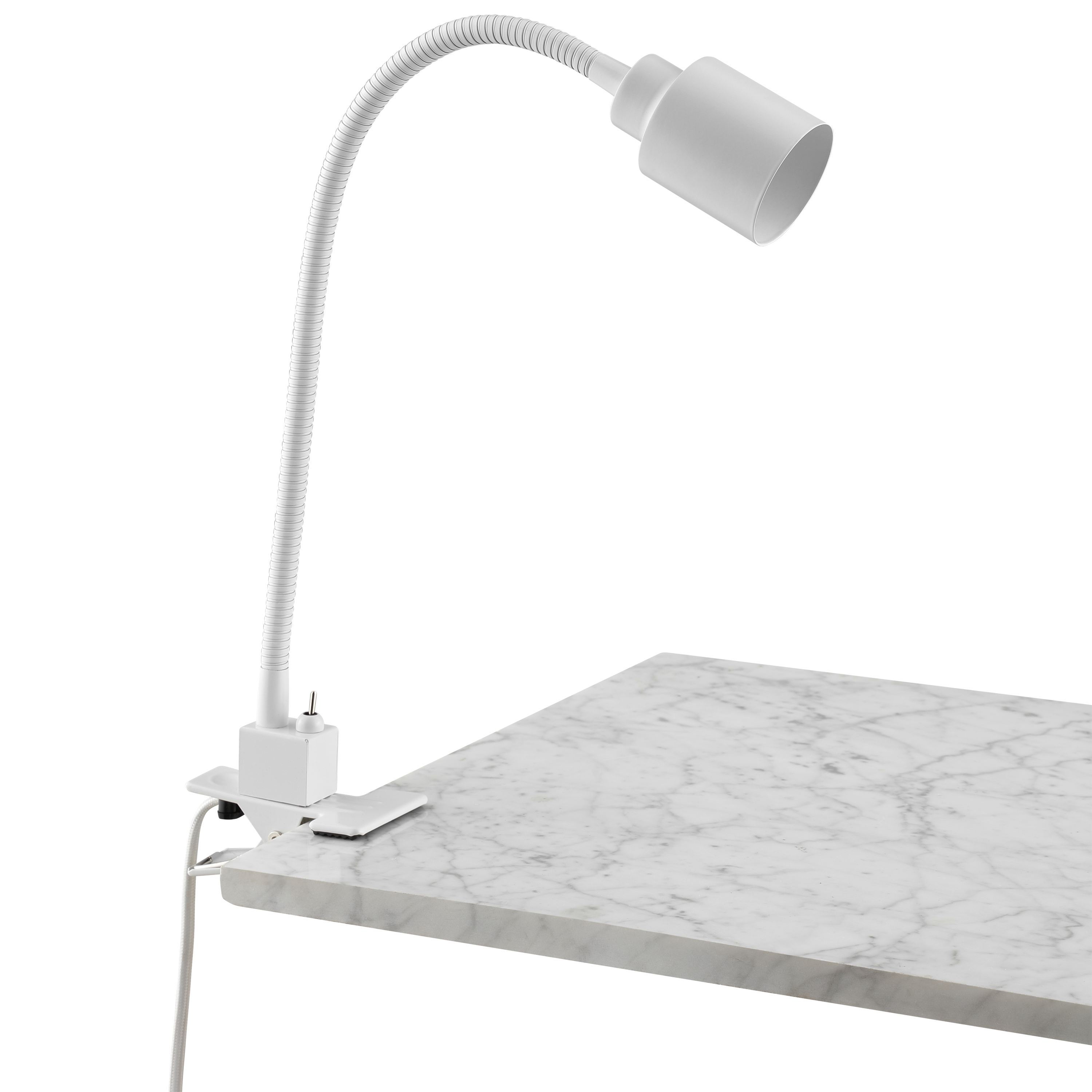 Lampe de bureau à pince Tekla, pvc, blanc, H.42 cm INSPIRE, GU10 - 6