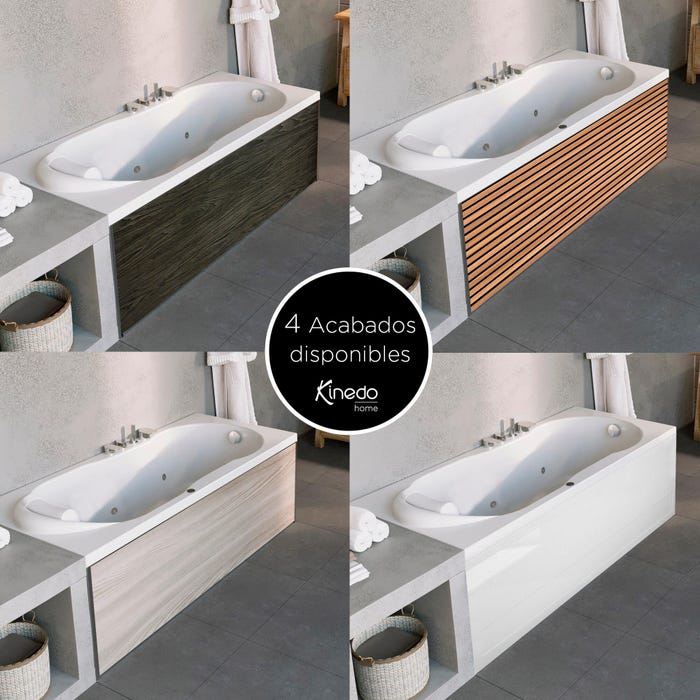 Faldón frontal de bañera Optima listones de madera