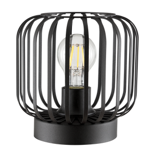 Lampe Pecan metal, pvc, noir, H.18.1 cm INSPIRE, E27