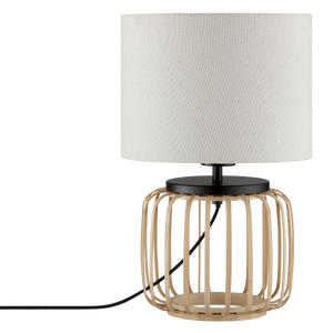 Lampe Pecan bambou, bambou, blanc, H.35.4 cm INSPIRE, E27