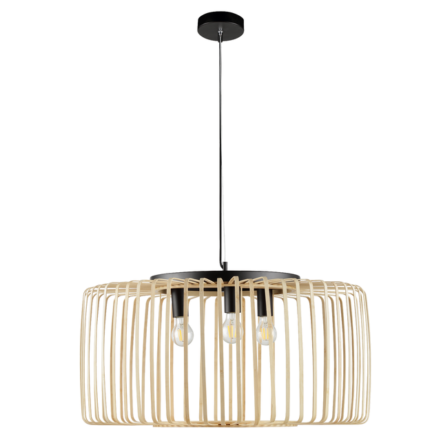 Suspension Pecan bambou bambou, beige, Diam.75 cm INSPIRE, E27