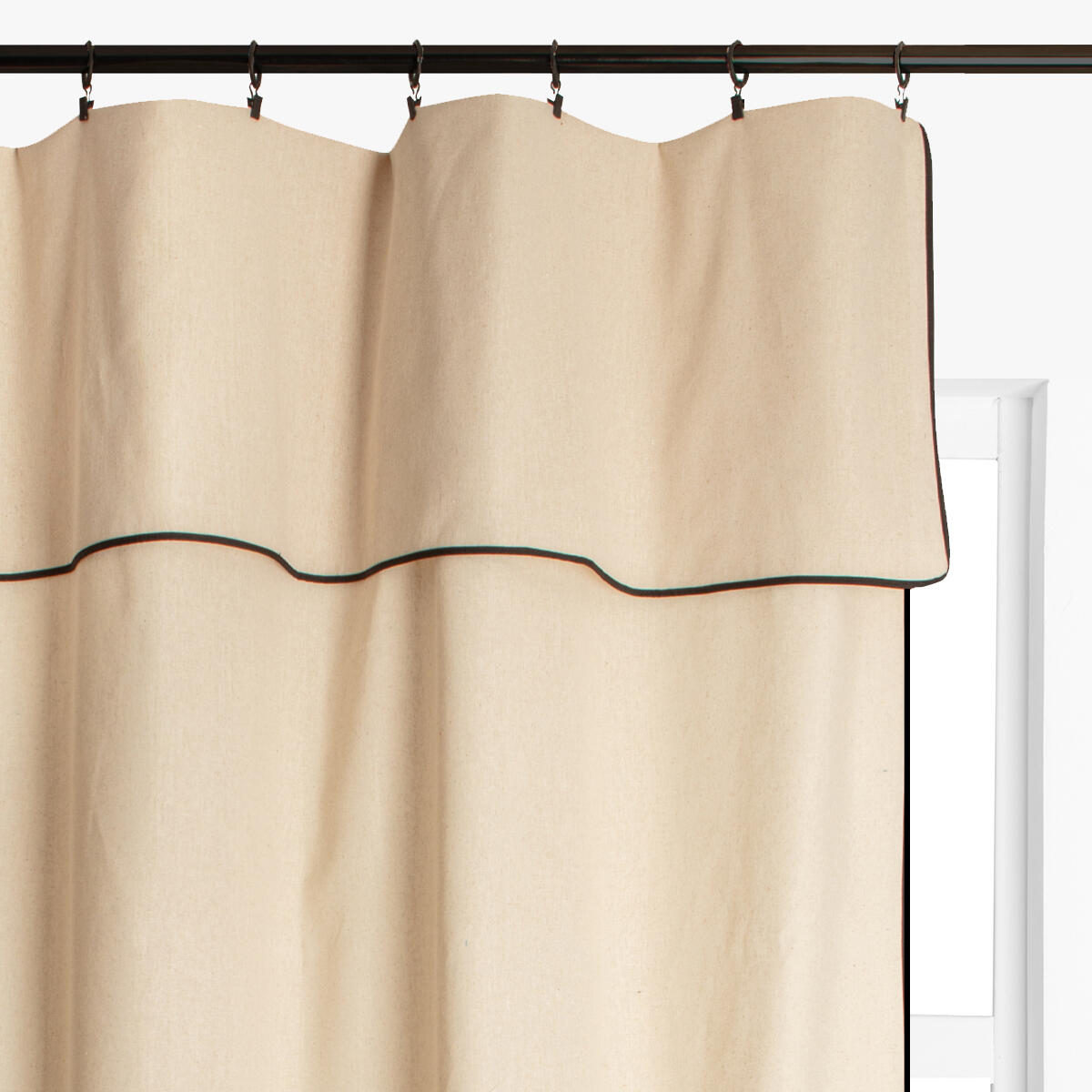 Rideau tamisant, Klervie, noir / beige H.260 x l.135 cm - 7