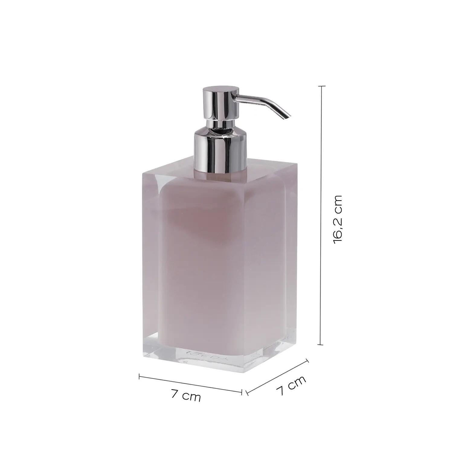 Dispenser sapone per bagno d'appoggio Rainbow rosa in resina 0.21 l - 2