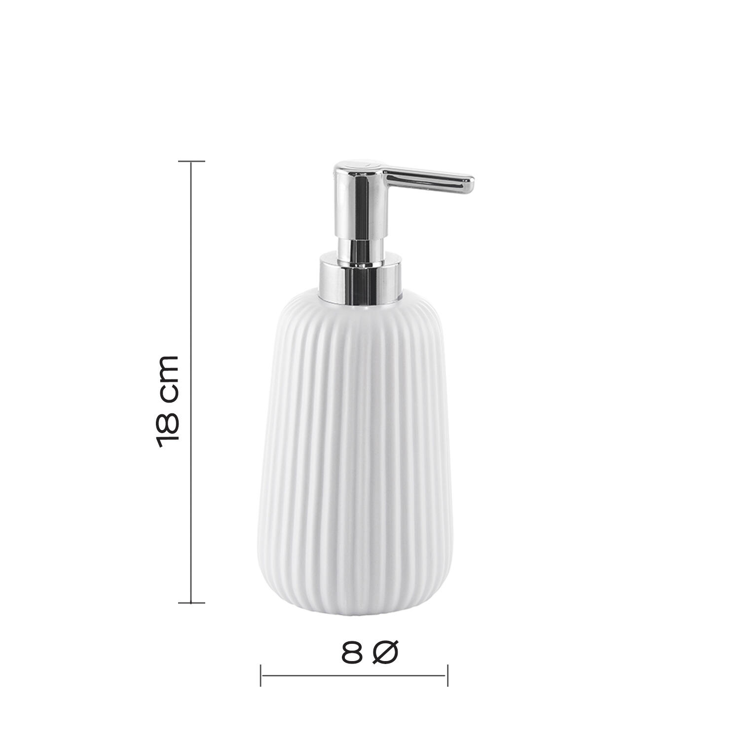 Dispenser sapone per bagno d'appoggio Marika bianco in ceramica 0.4 l - 9
