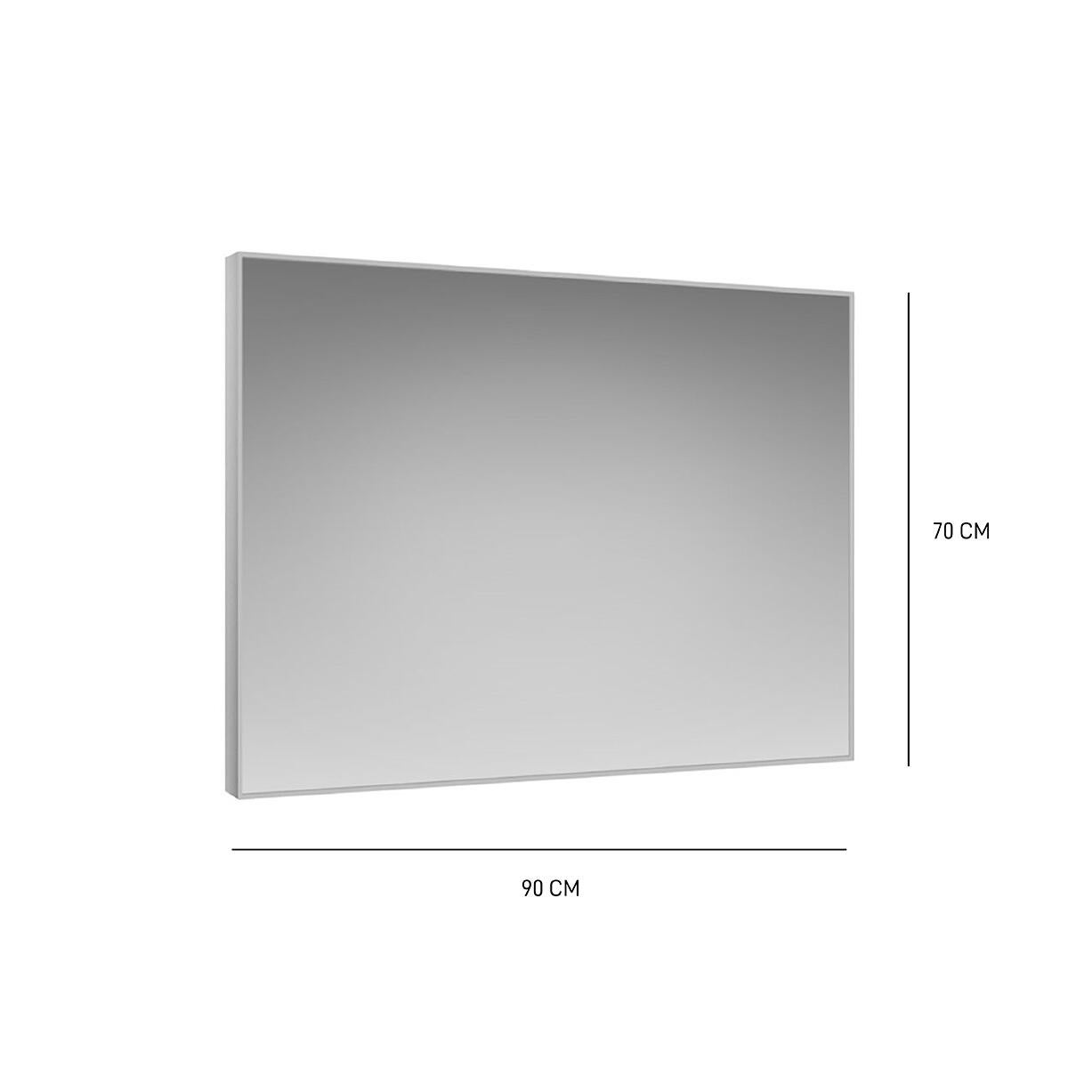Specchio rettangolare in pvc acciaio 70 x 90 cm - 4