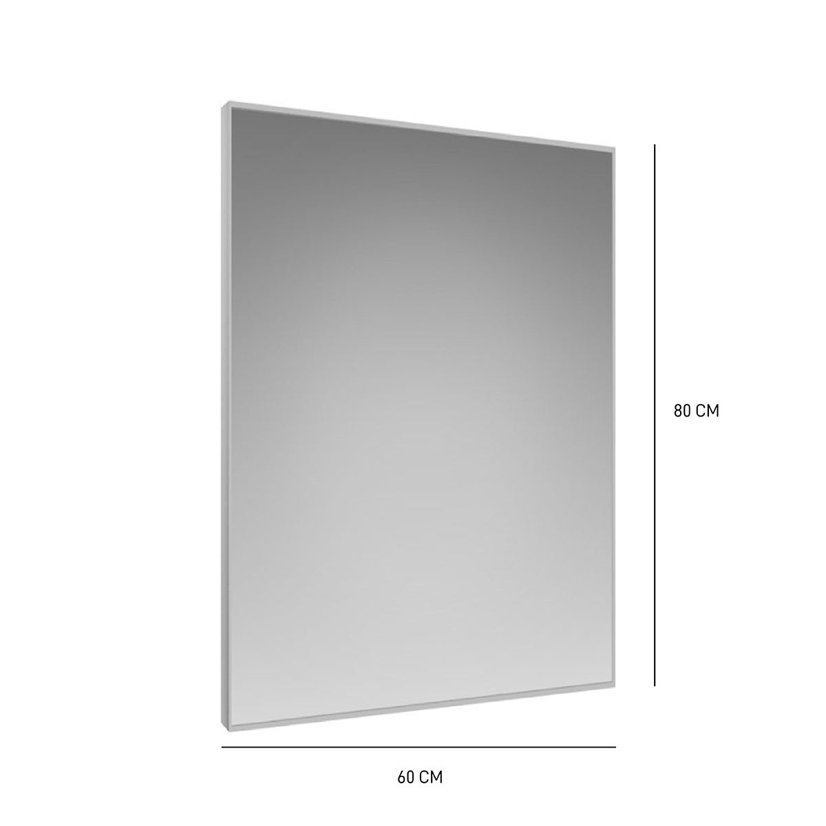 Specchio rettangolare in pvc acciaio 60 x 80 cm - 4