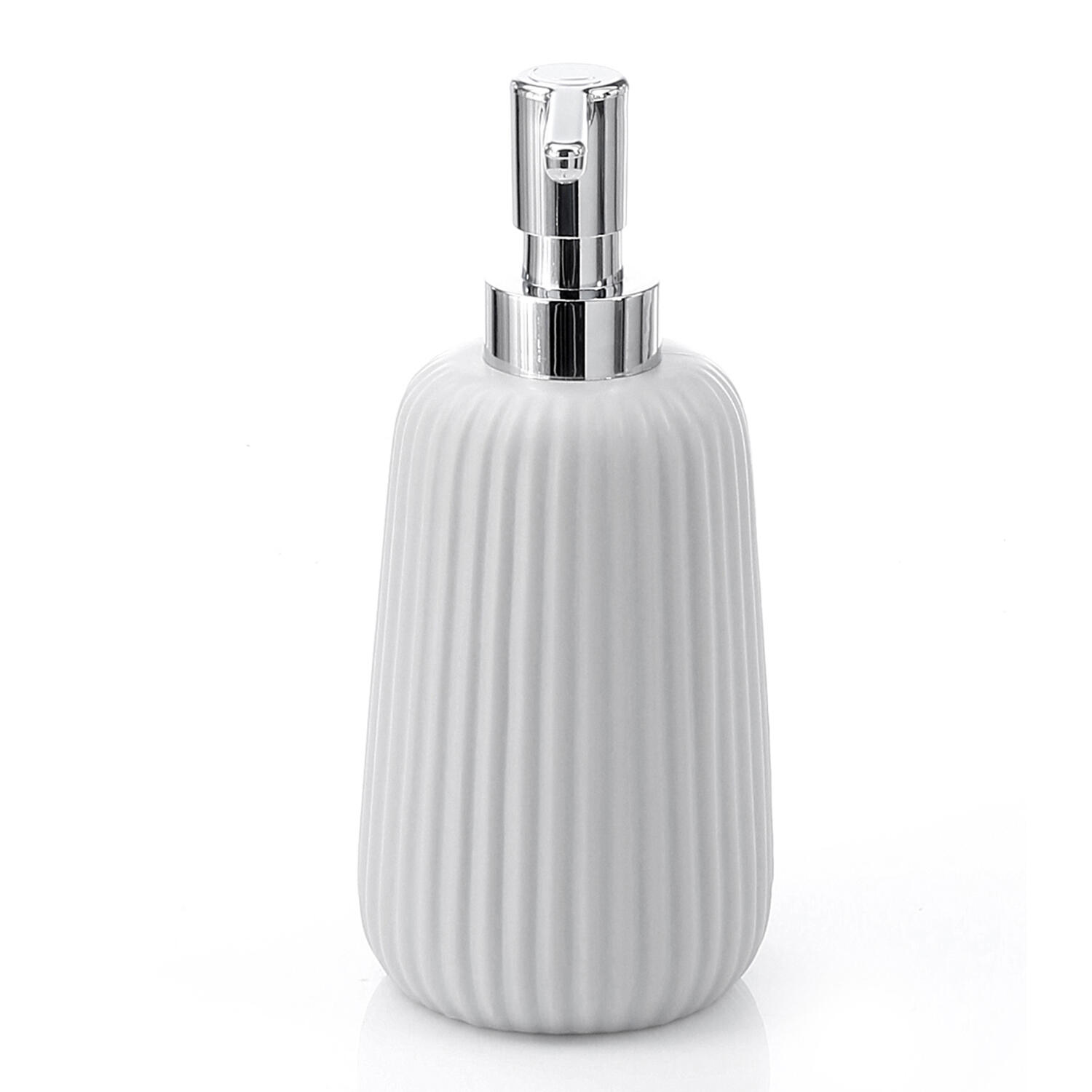 Dispenser sapone per bagno d'appoggio Marika bianco in ceramica 0.4 l - 4