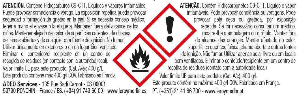 Barniz de madera de exterior color incoloro para valla, cancela, caseta de jardín, friso, persiana LUXENS brillante 750 ml disolvente - 8