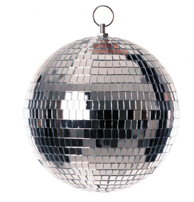 Boule à facettes Boule à facette gris / argent H.25 x l.25 cm