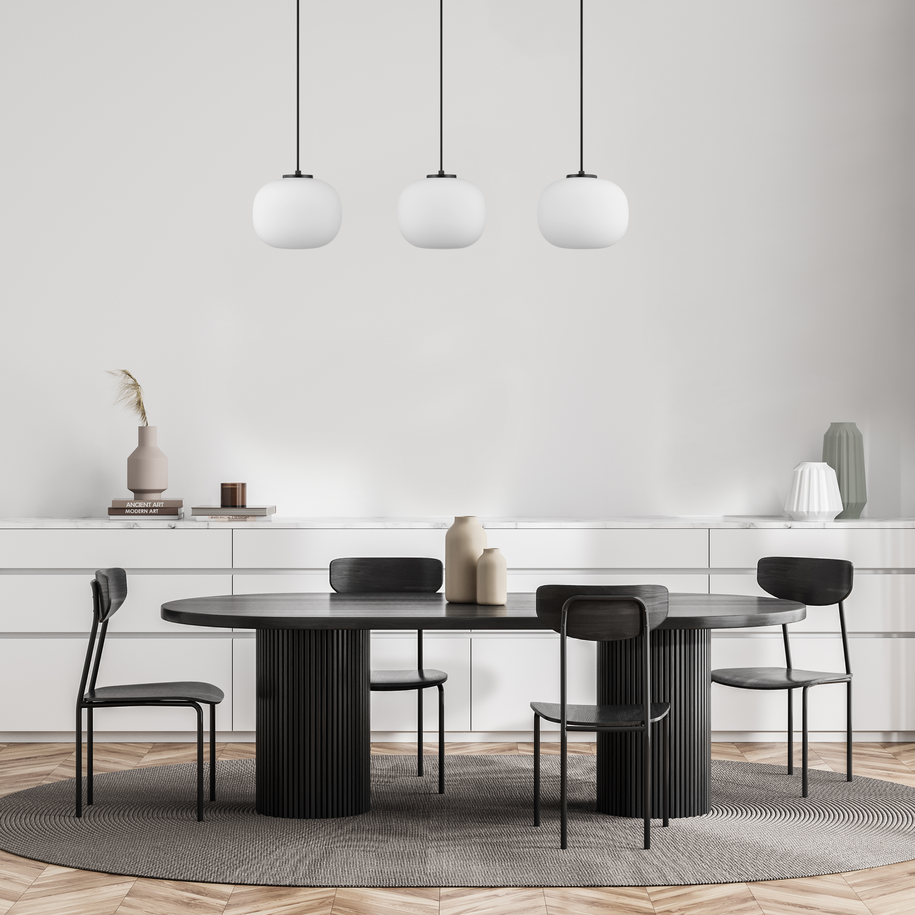 Lampa wisząca Aristide biała 3 x E27 Inspire - 6