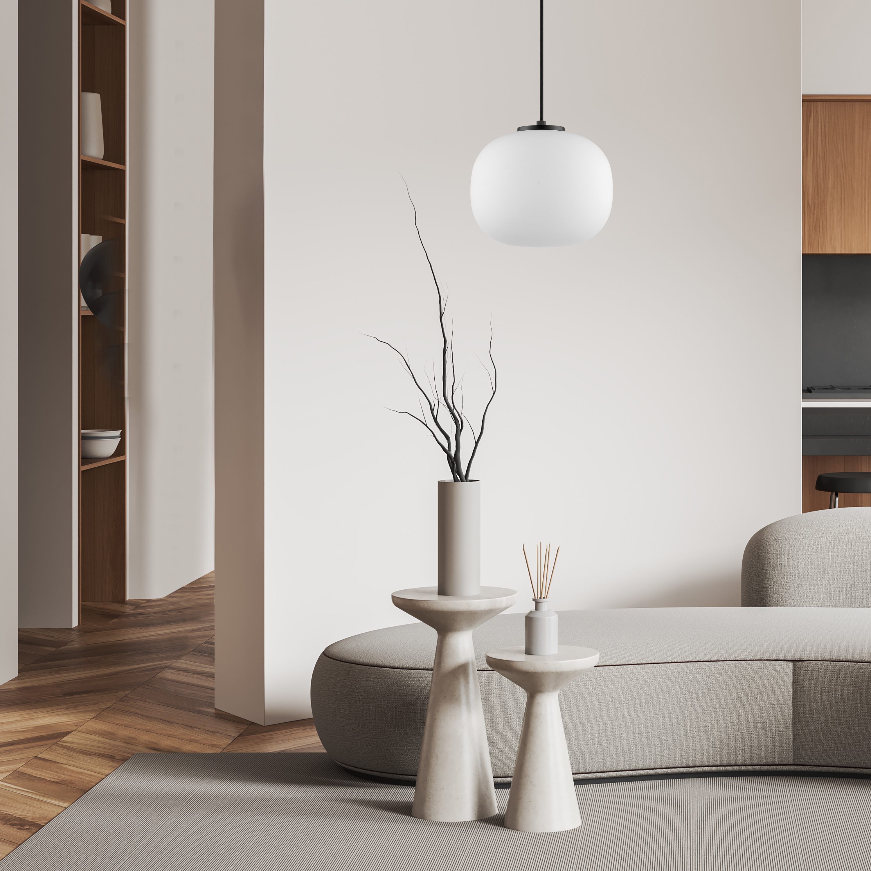 Lampa wisząca Aristide biała E27 Inspire - 19