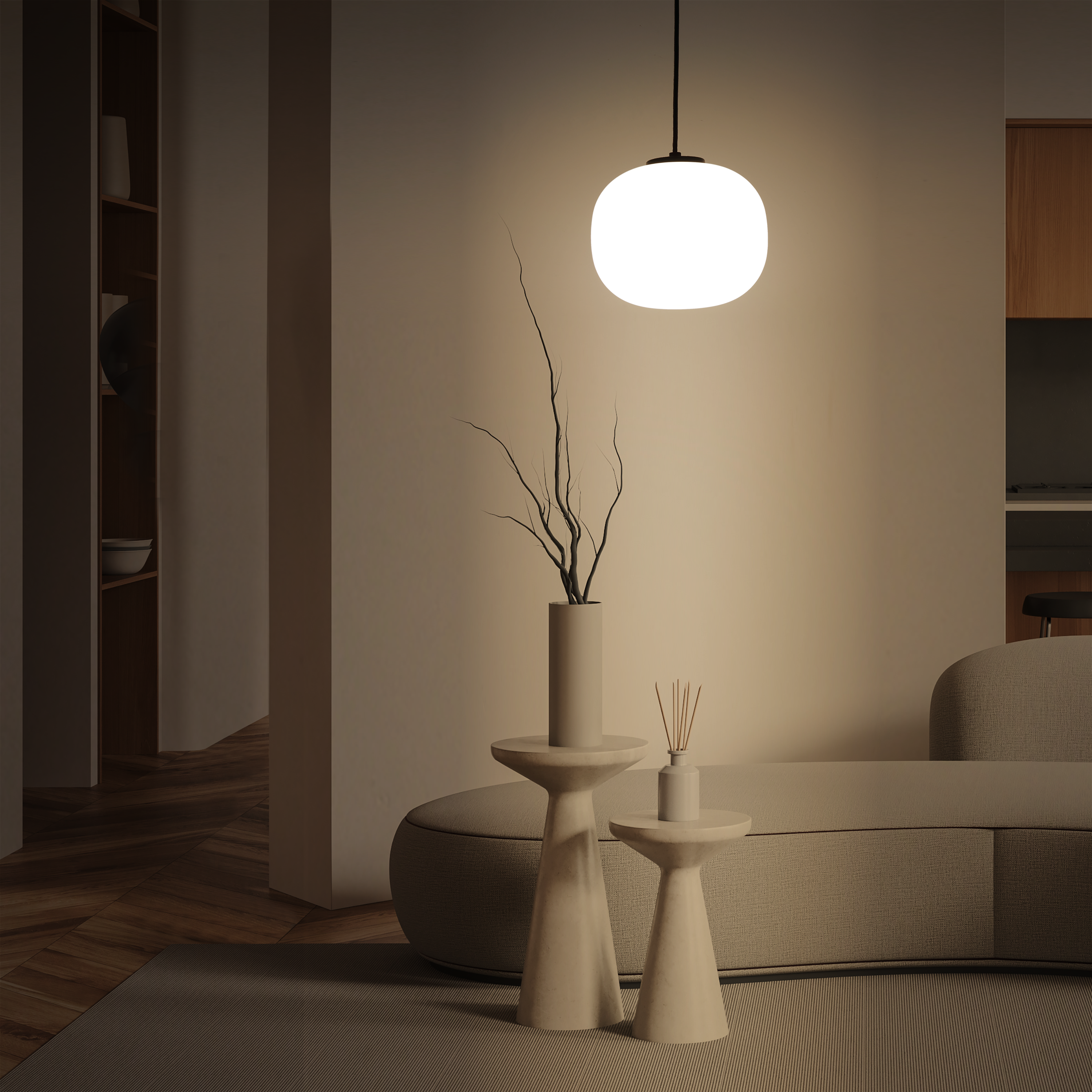 Lampa wisząca Aristide biała E27 Inspire - 18