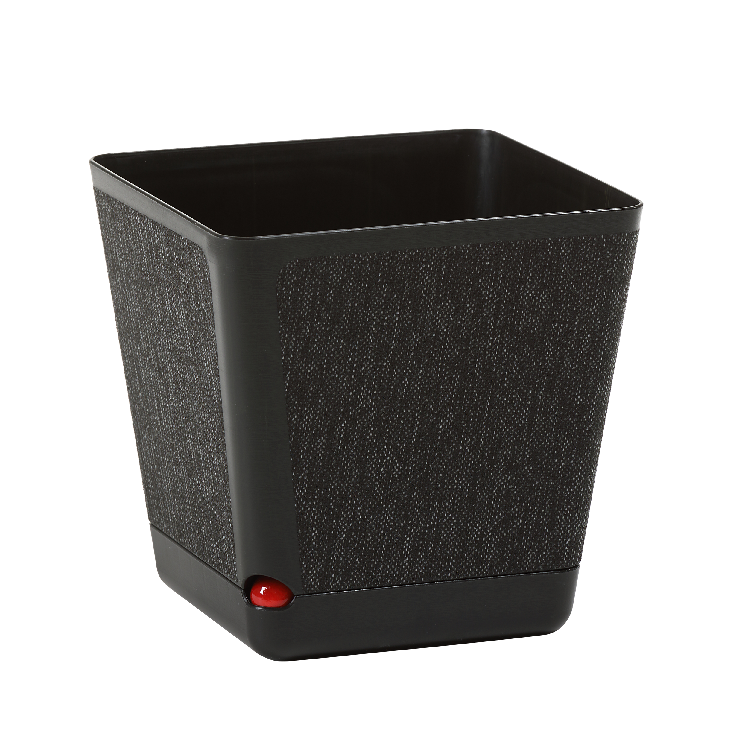 Donica z podstawką plastikowa Textil 18x18 cm czarna