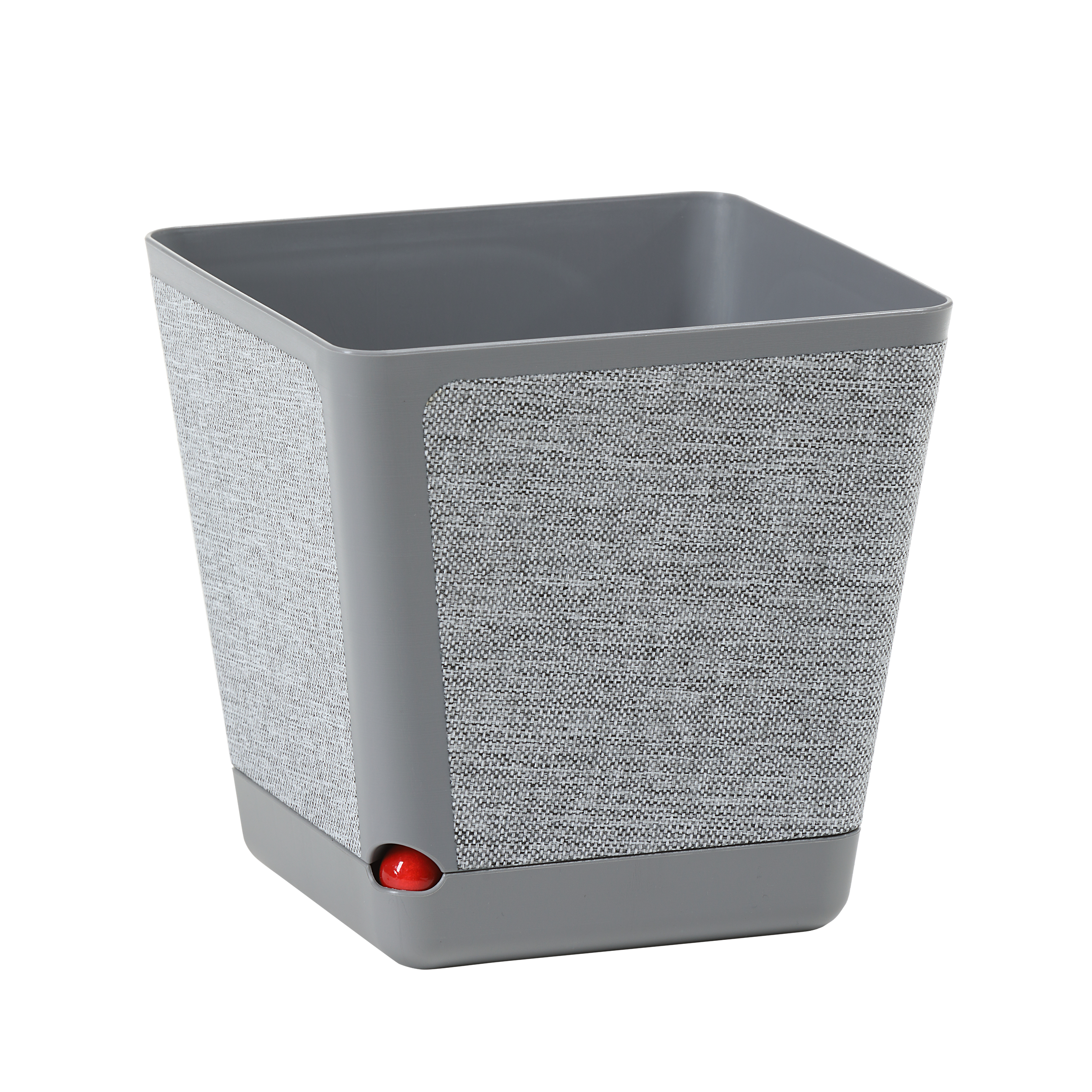 Donica z podstawką plastikowa Textil 18x18 cm szara