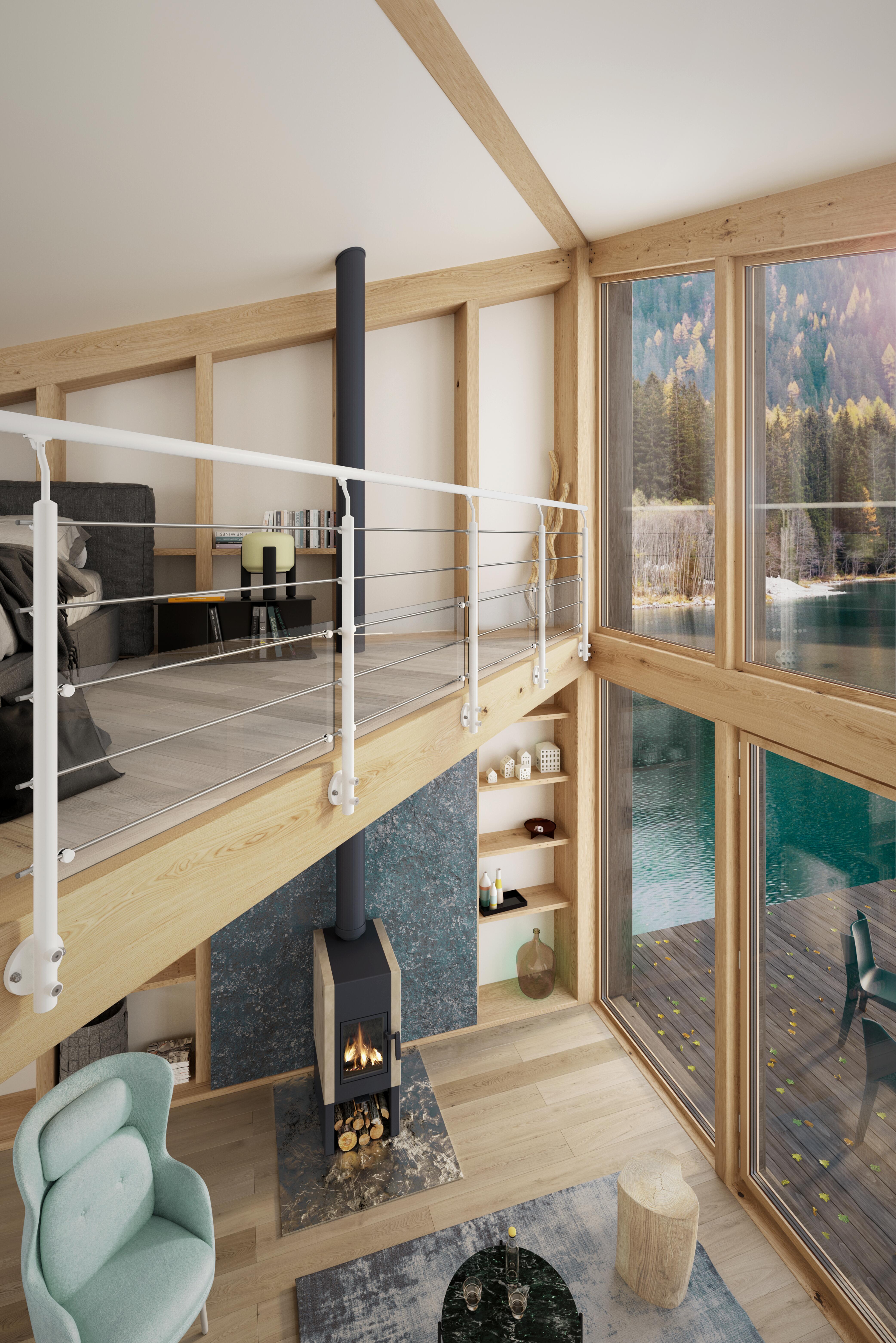 Poteau latéral Rolo blanc brillant OBAPI - 3