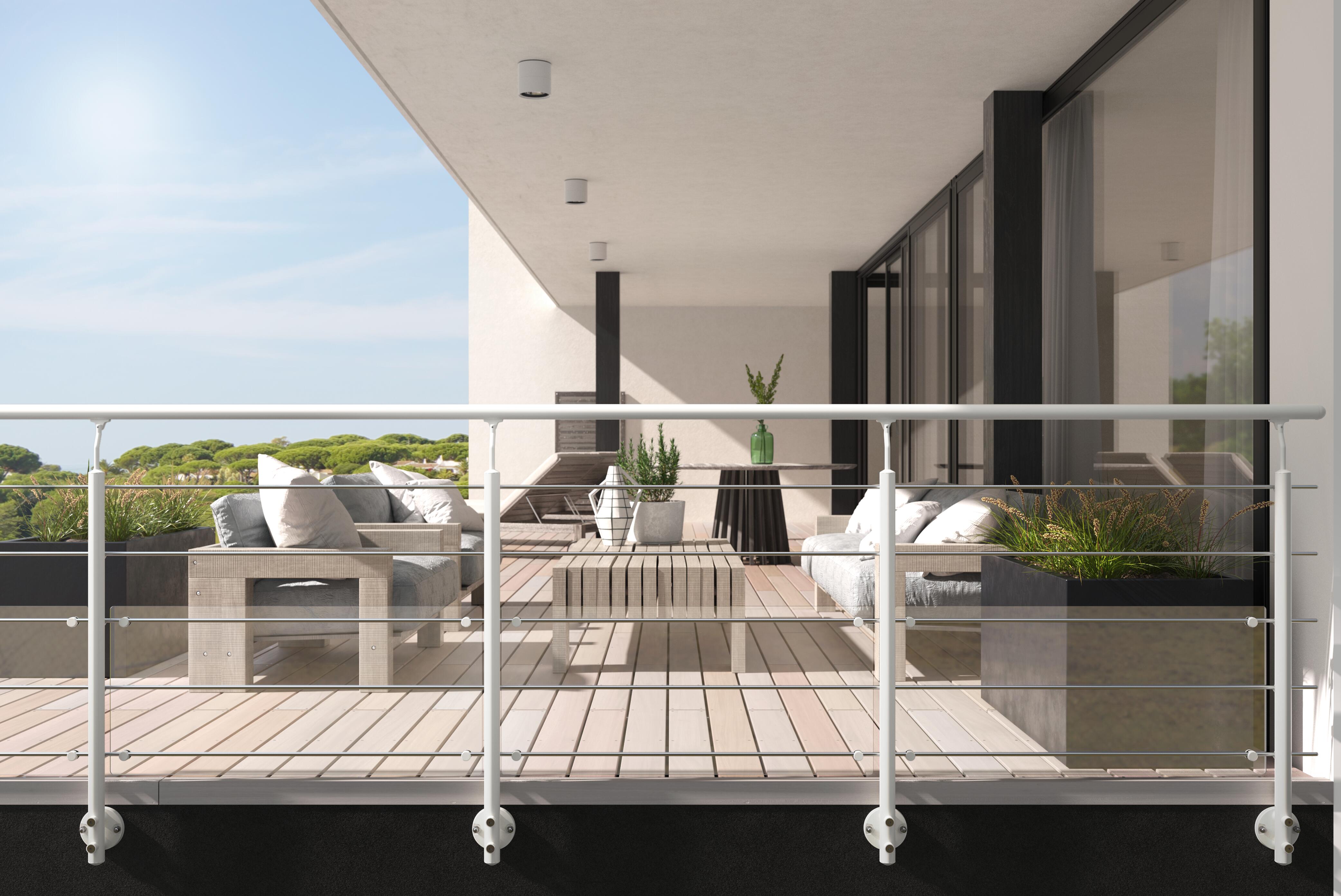 Poteau latéral Rolo blanc brillant OBAPI - 2