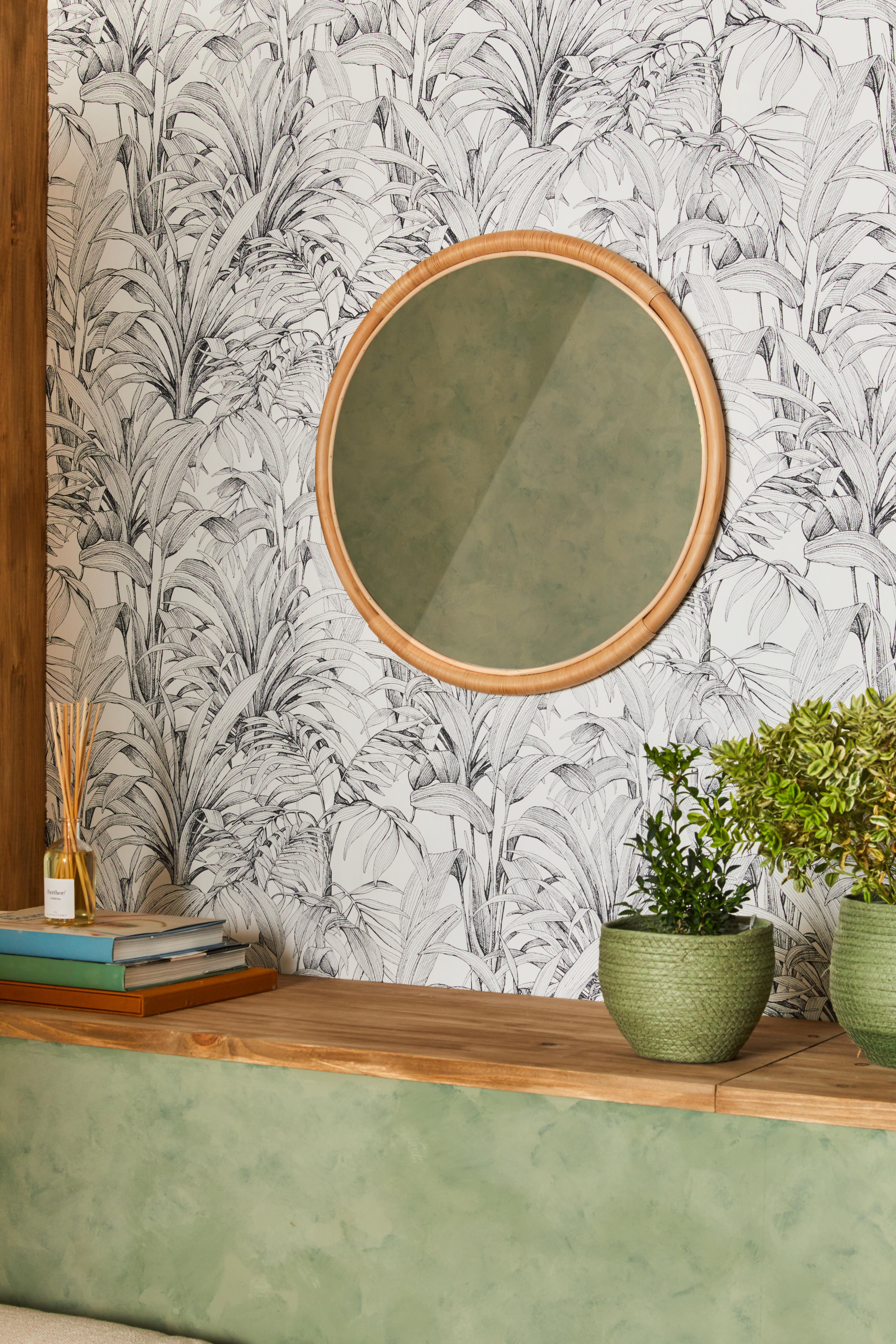 Espelho decorativo com moldura Rattan 58x58 cm - 4