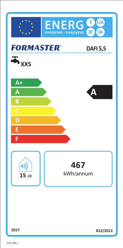 Elektryczny przepływowy ogrzewacz wody 5.5 kW DAFI - 3