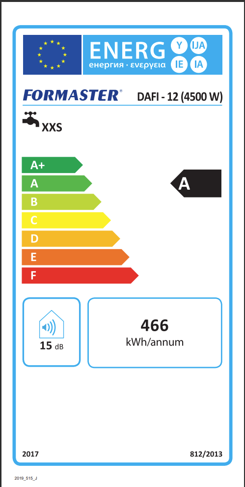 Elektryczny przepływowy ogrzewacz wody 4.5 kW DAFI - 3