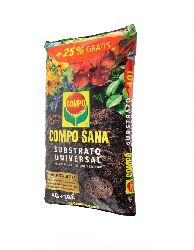 Sustrato universal COMPO SANA para todo tipo de plantas 40+10L gratis