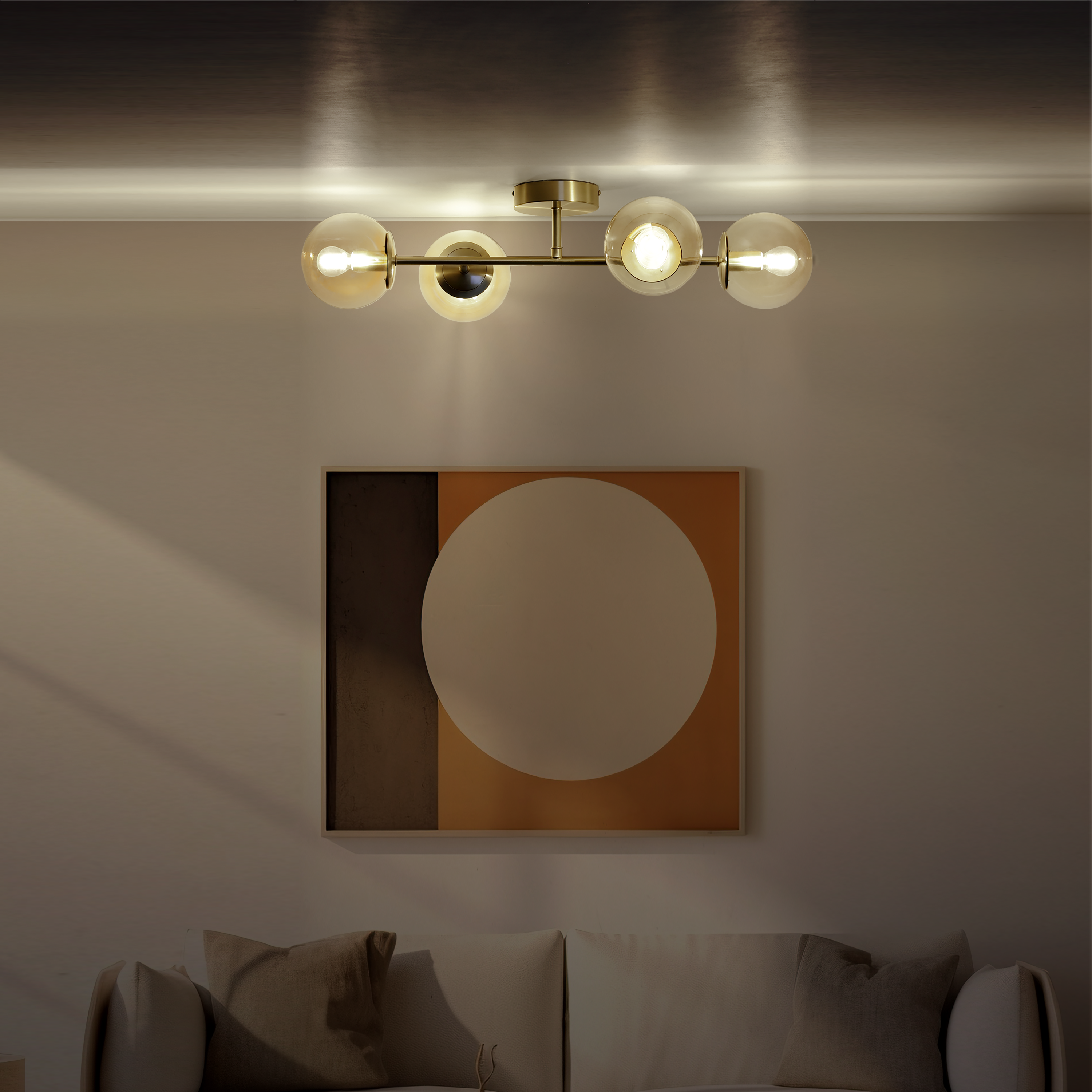 Lampa wisząca Callas bursztyn 4 x E14 Inspire - 10