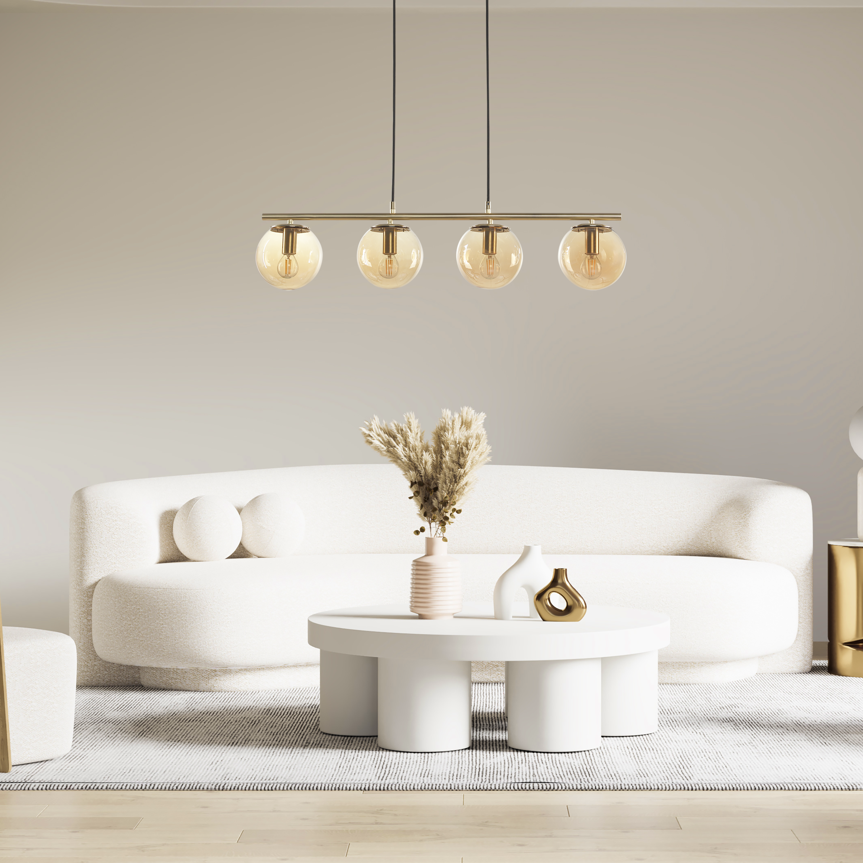 Lampa wisząca Callas bursztyn 4 x E14 Inspire - 7