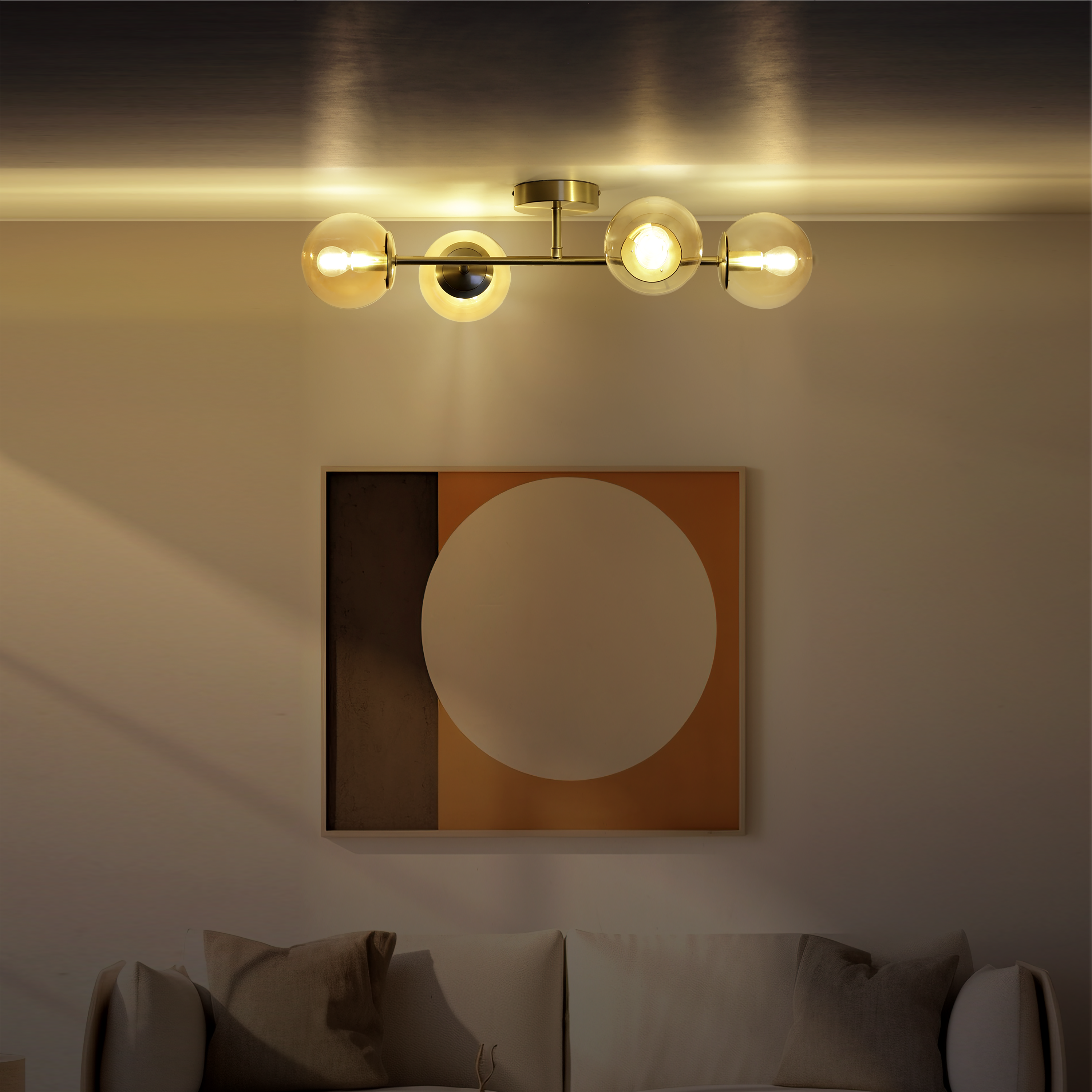 Lampa wisząca Callas bursztyn 4 x E14 Inspire - 8