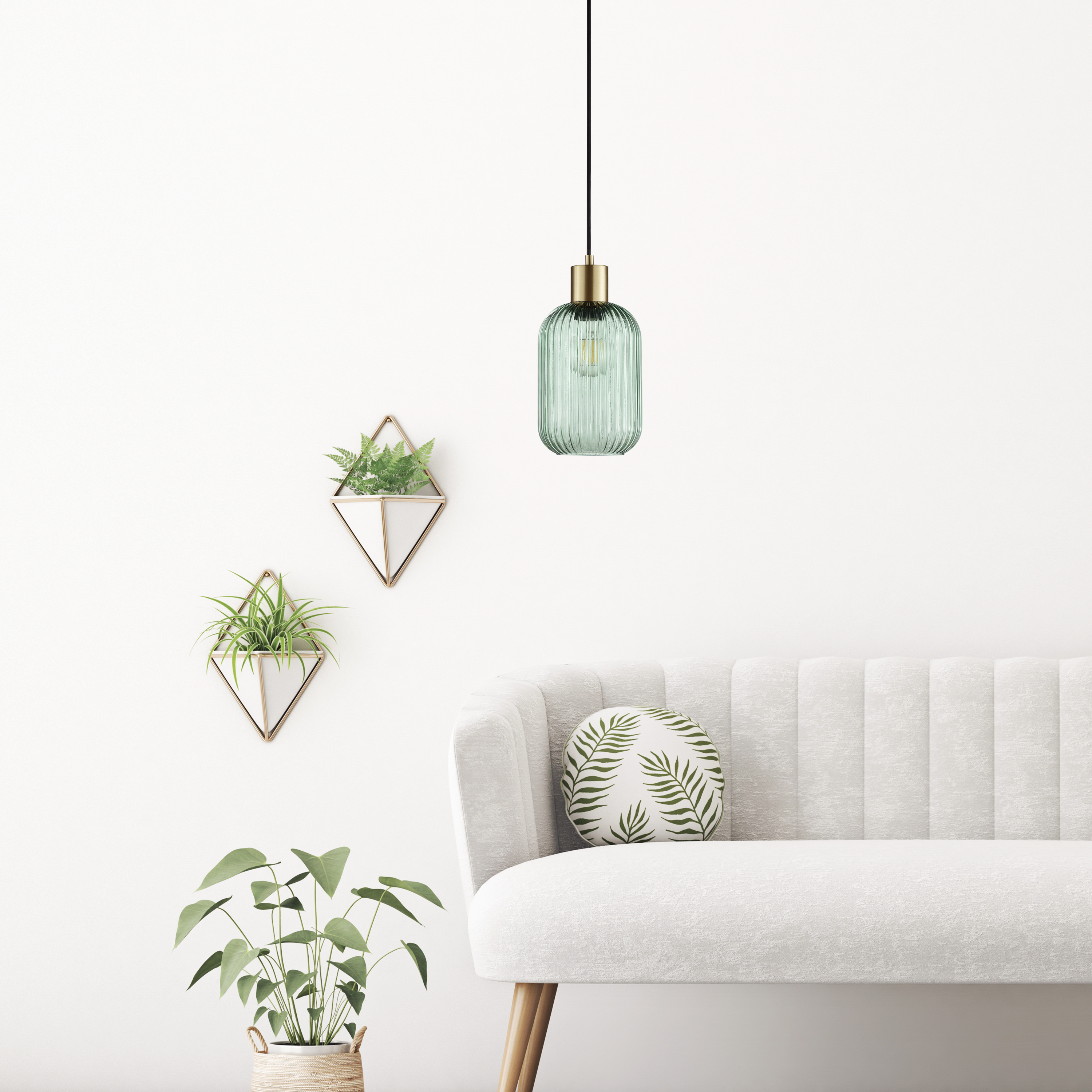 Lampa wisząca Dipsy zielona E27 Inspire - 11