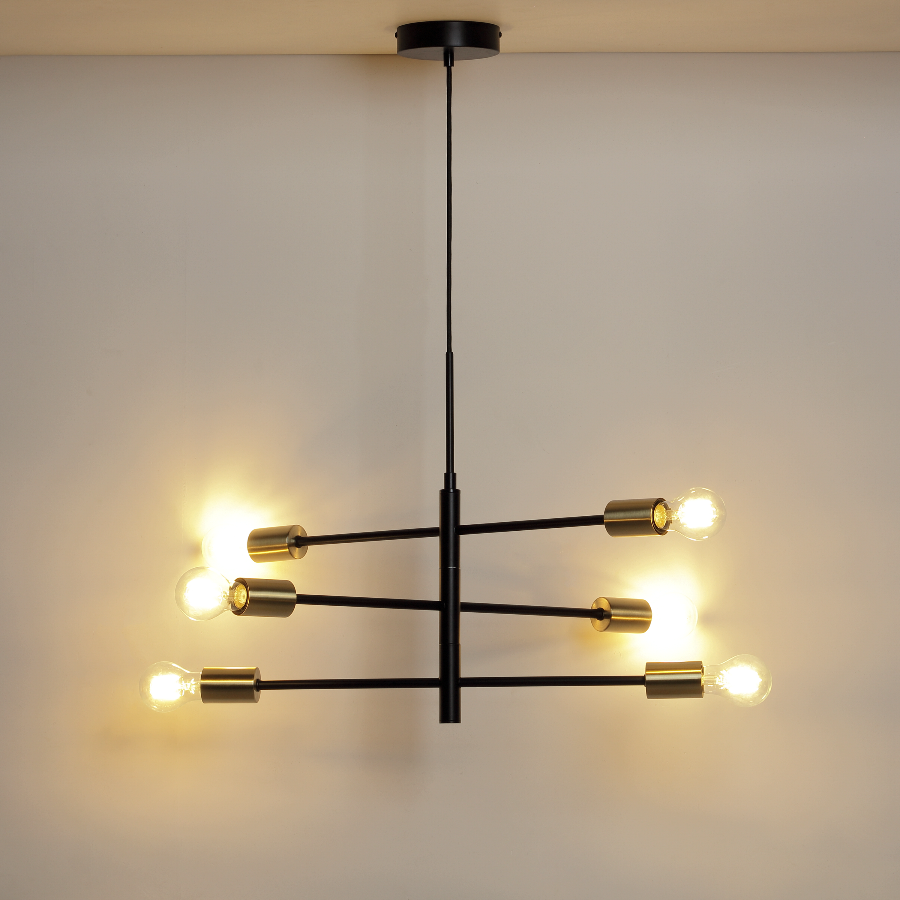 Lampadario Moderno Lina nero 6x E27 Ø60cm INSPIRE - 7