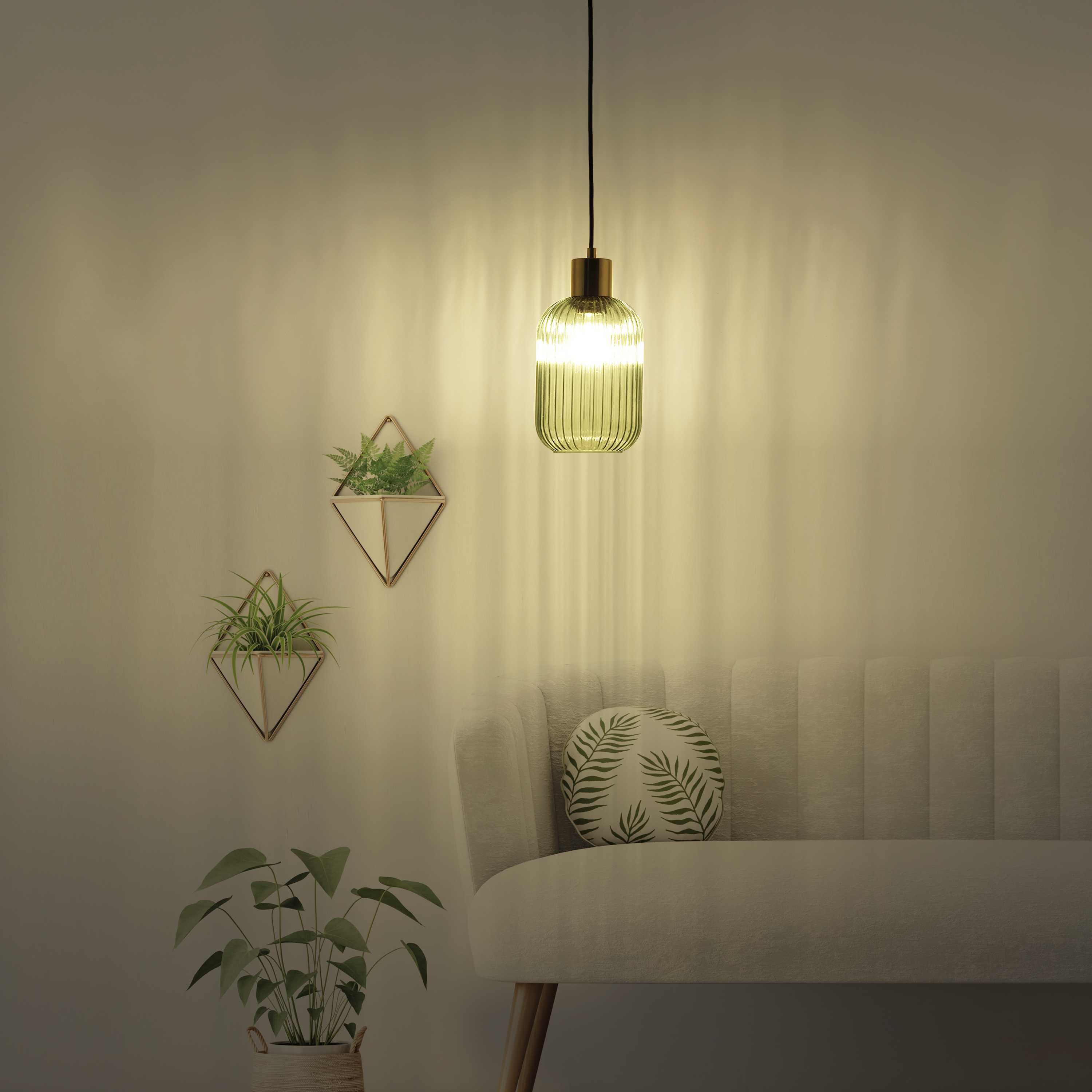 Lampa wisząca Dipsy zielona E27 Inspire - 10