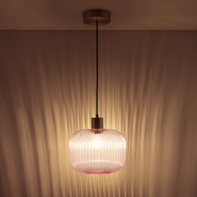 Lampa wisząca Dipsy różowa E27 Inspire