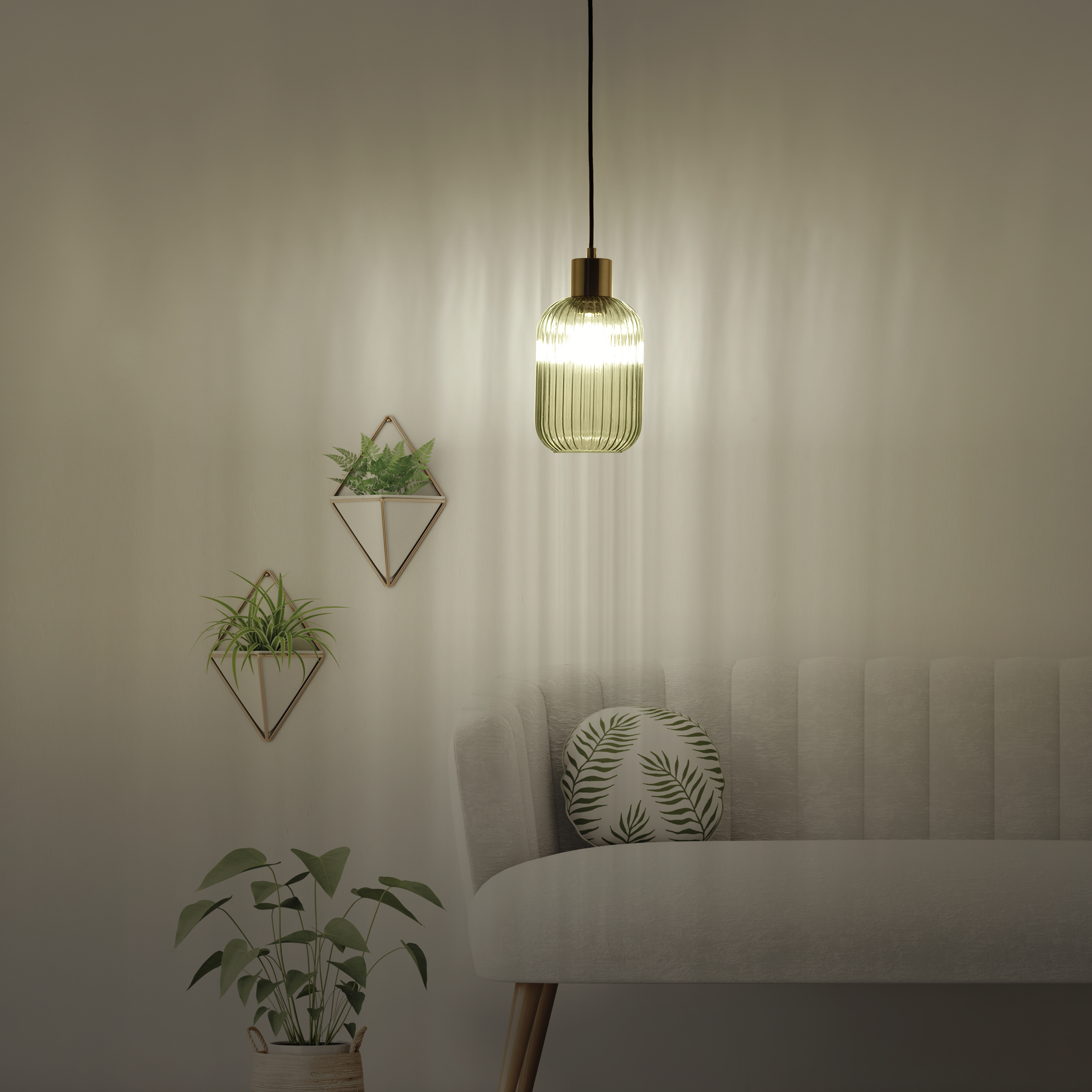 Lampa wisząca Dipsy zielona E27 Inspire - 8