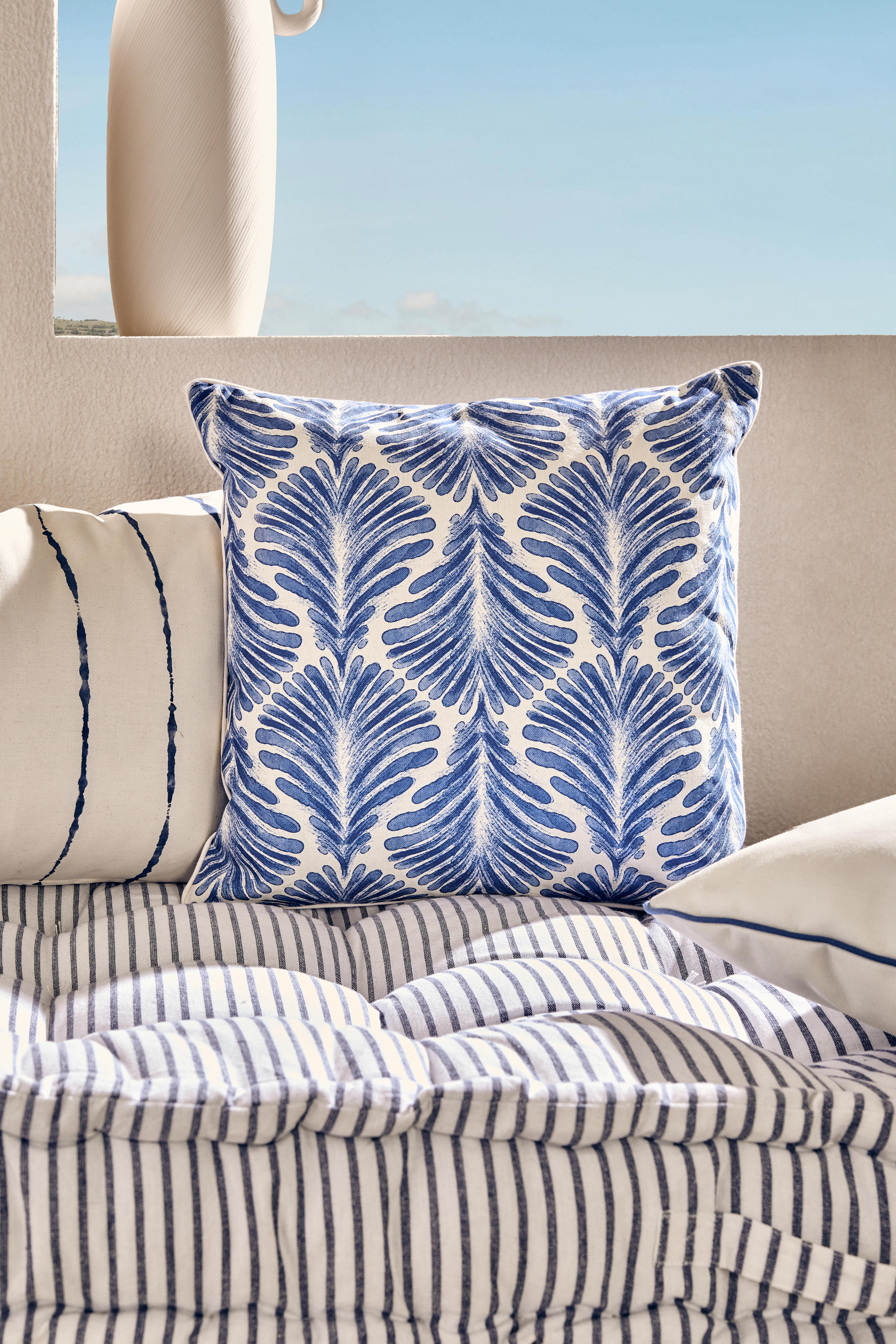 Almofada decorativa Shells 45x45cm azul - 5