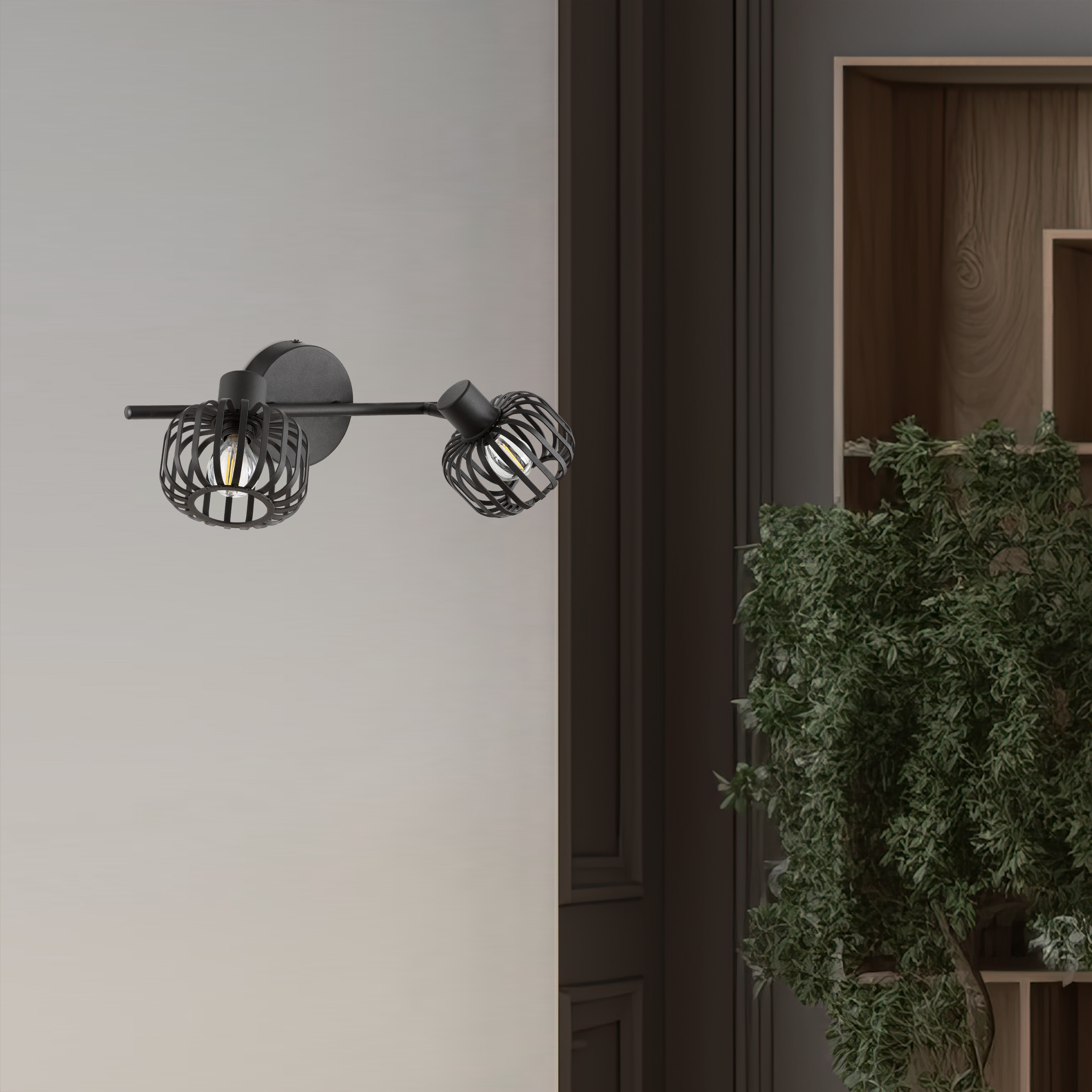 Reflektor Pecan czarny 2 x E14 Inspire - 9