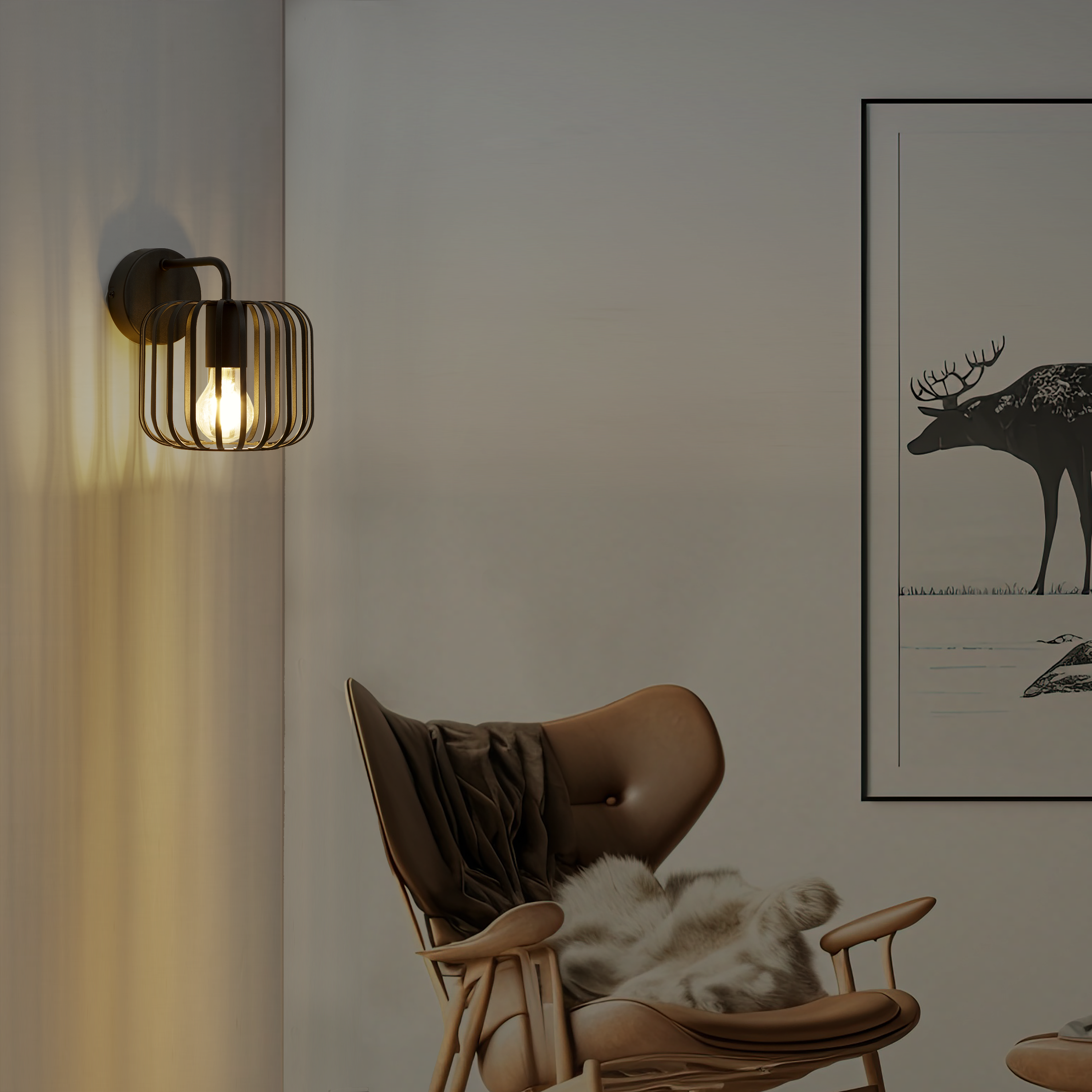 Kinkiet Pecan czarny E27 Inspire - 8