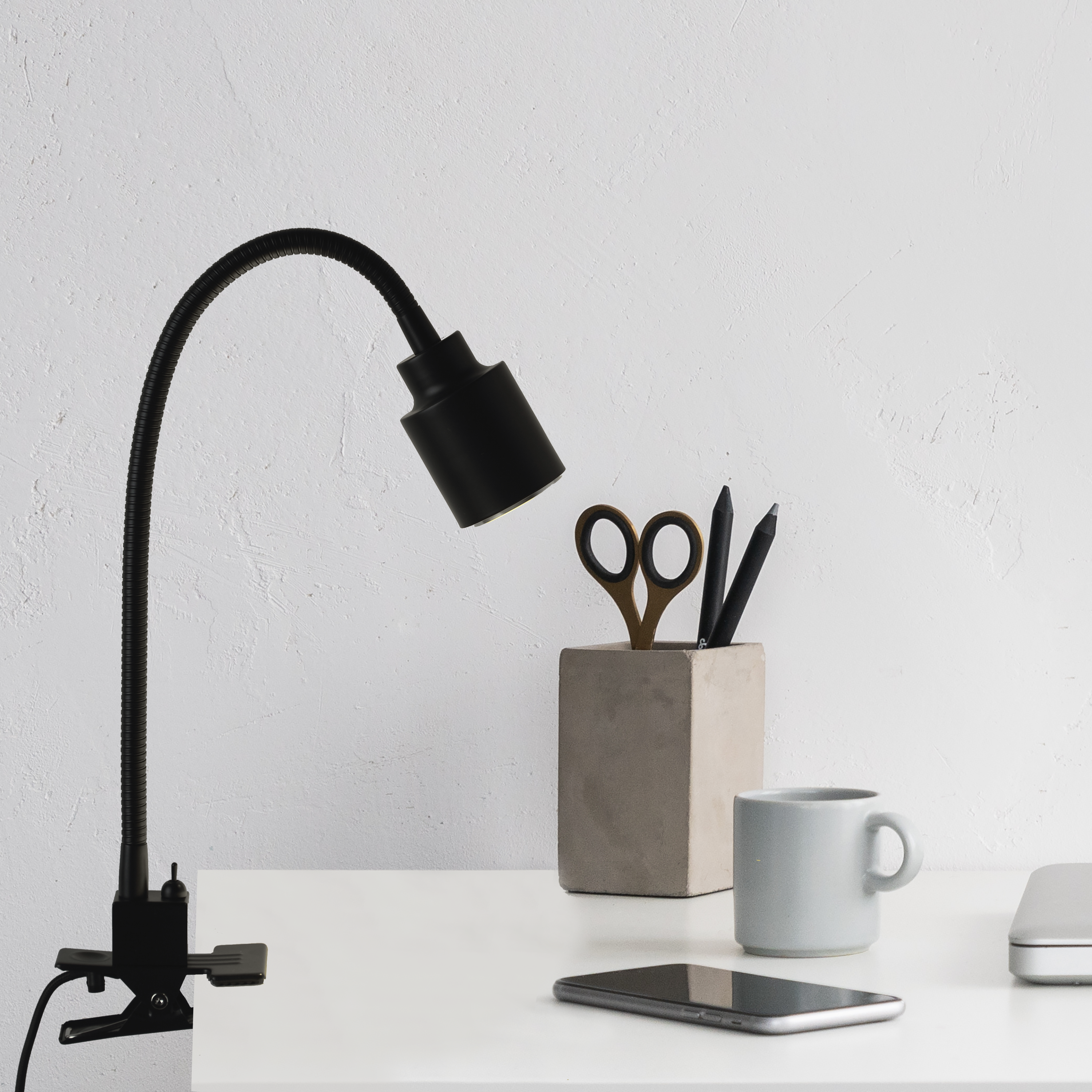 Lampka biurkowa Klips Tekla czarna GU10 Inspire - 6